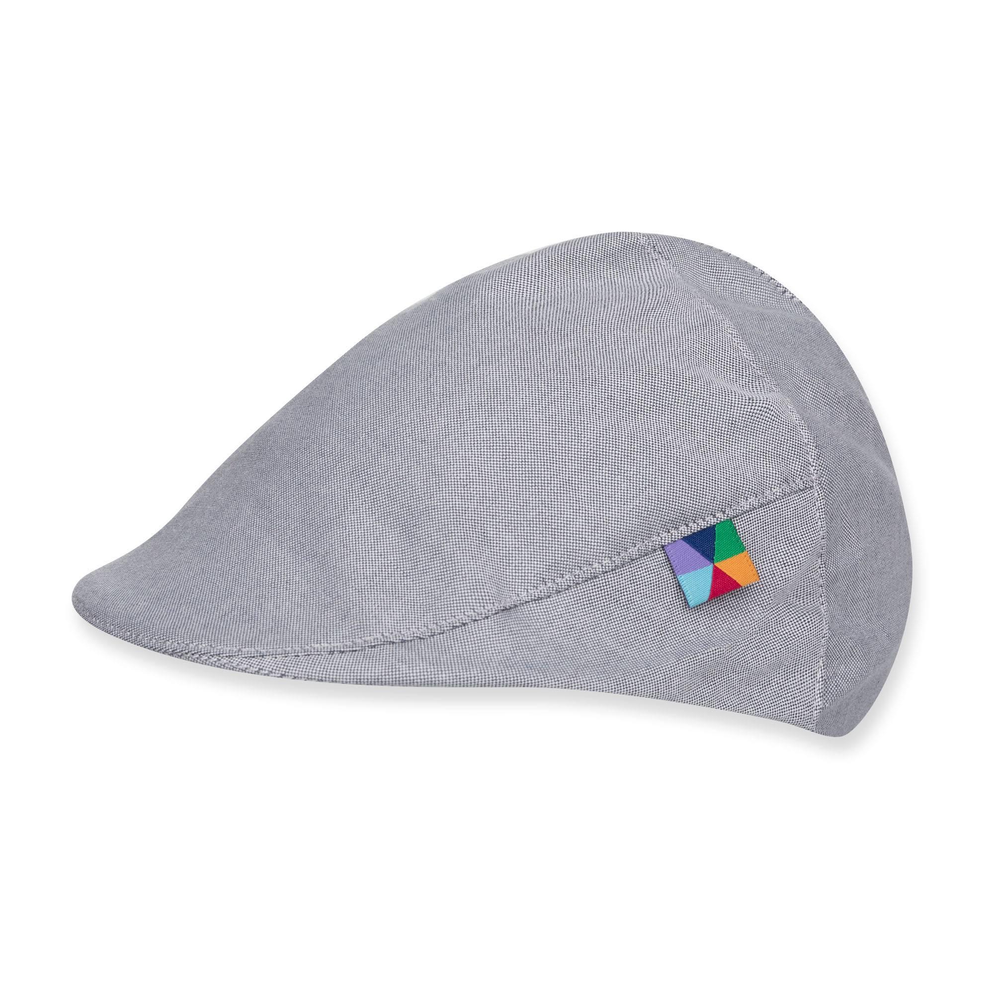 Grey melange flat cap