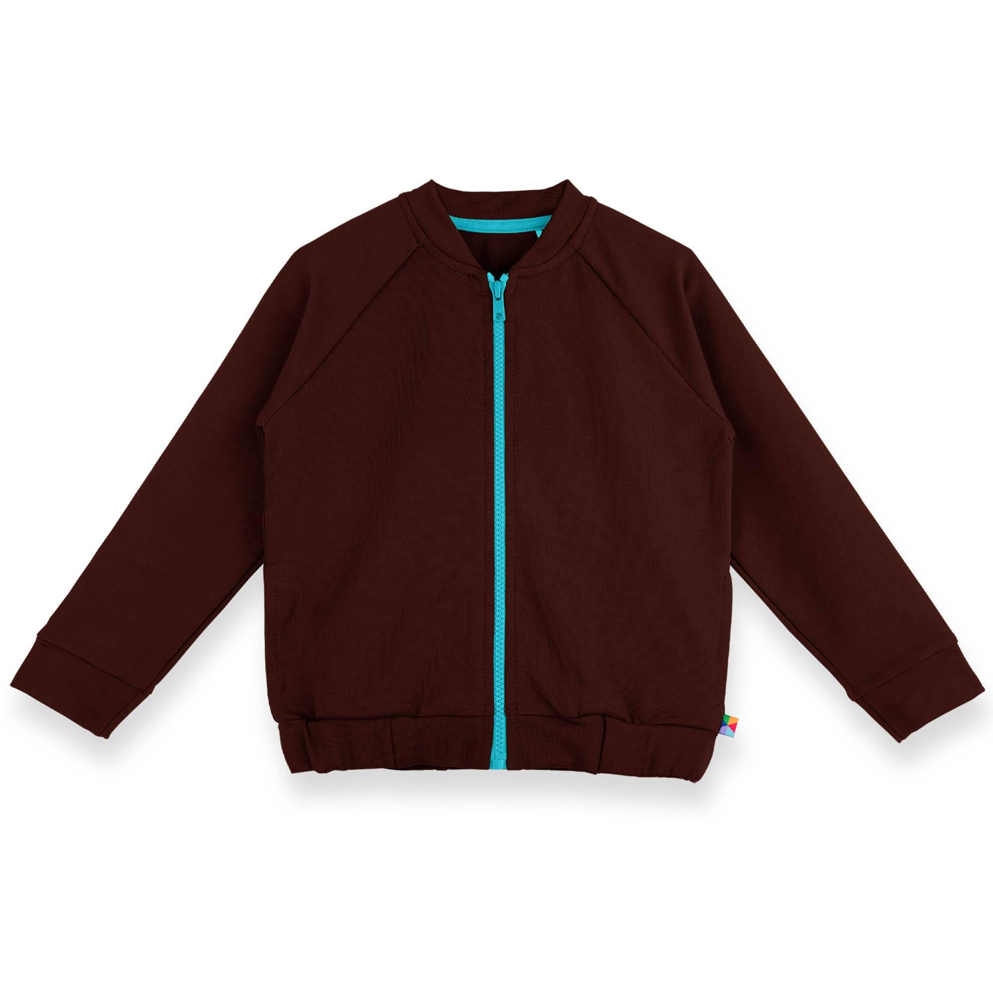 Brown zip-up sweatshirt