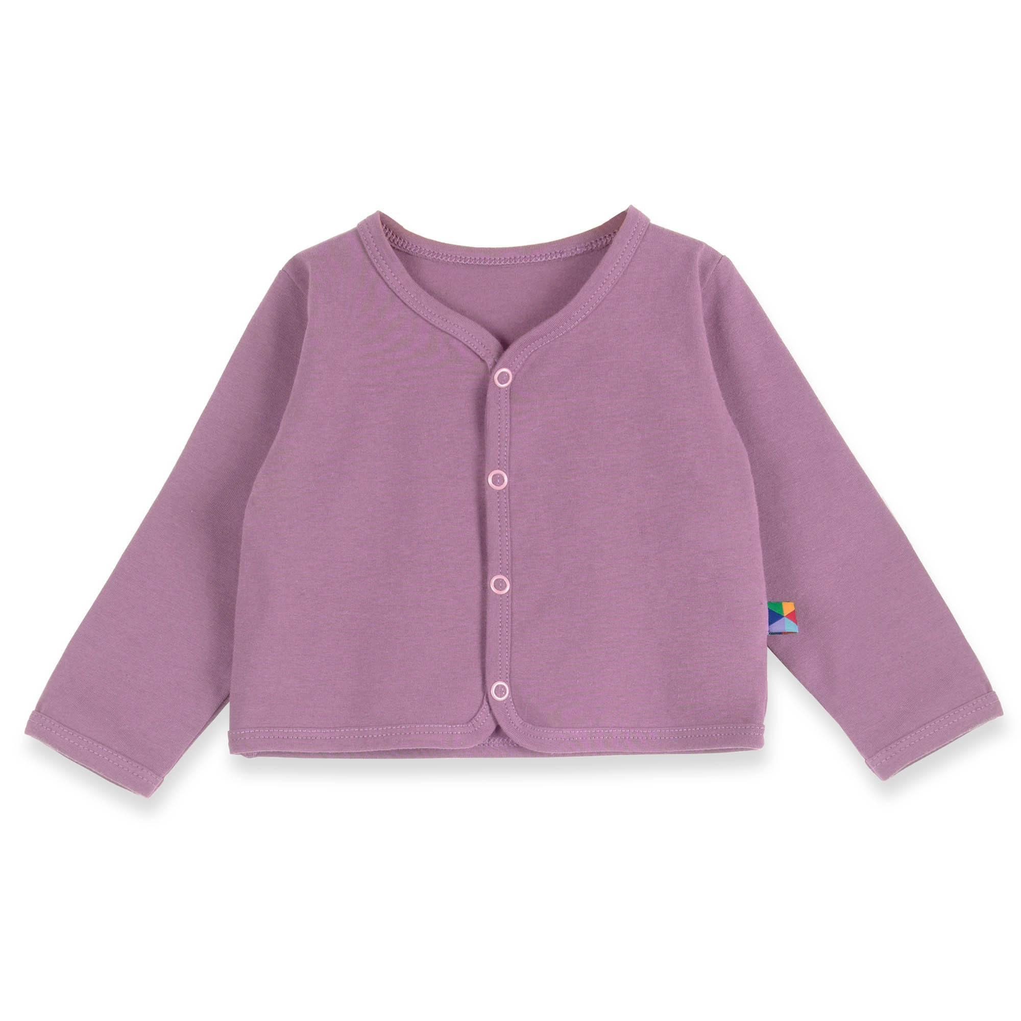 Light purple button-front cardigan