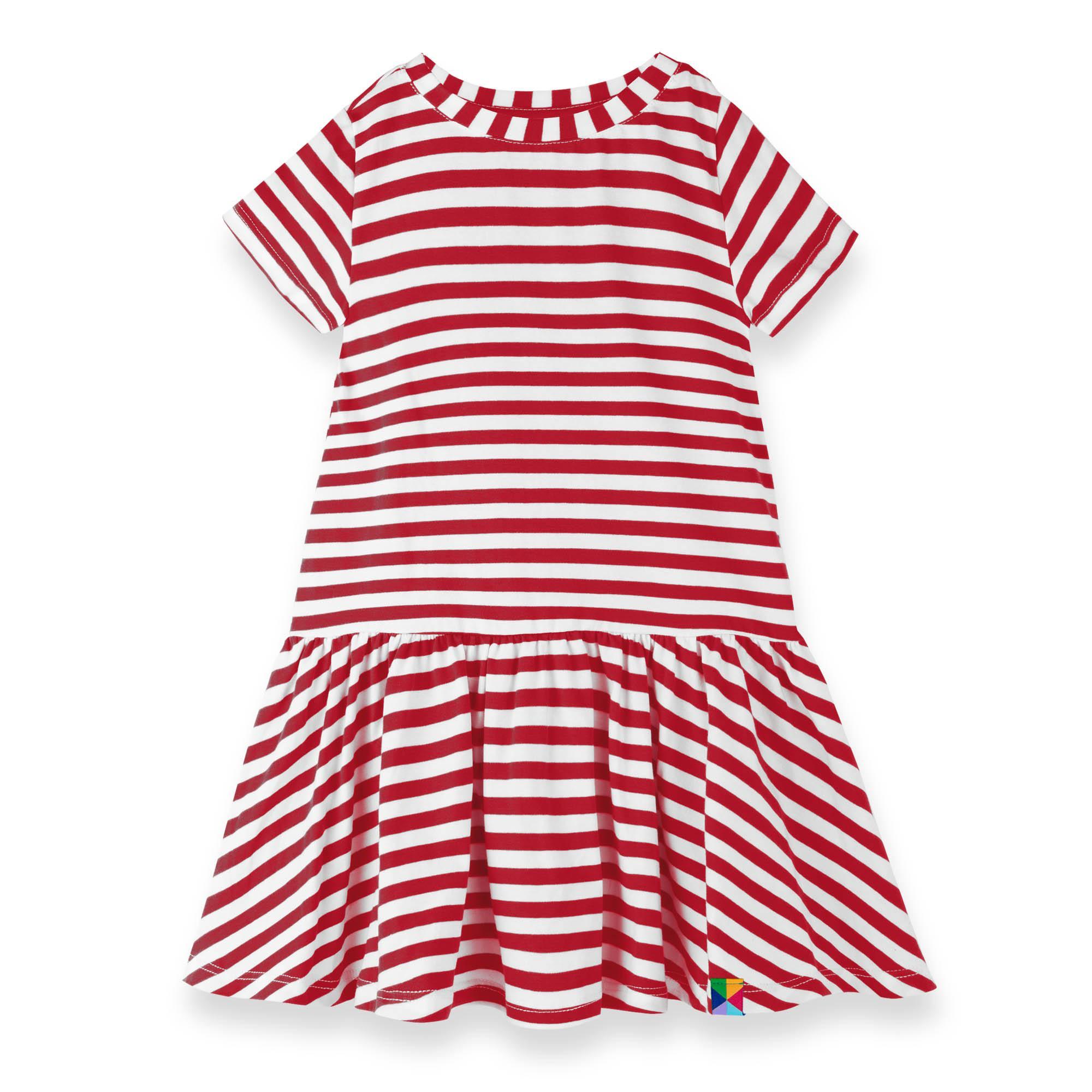 Red stripes frill dress Junior