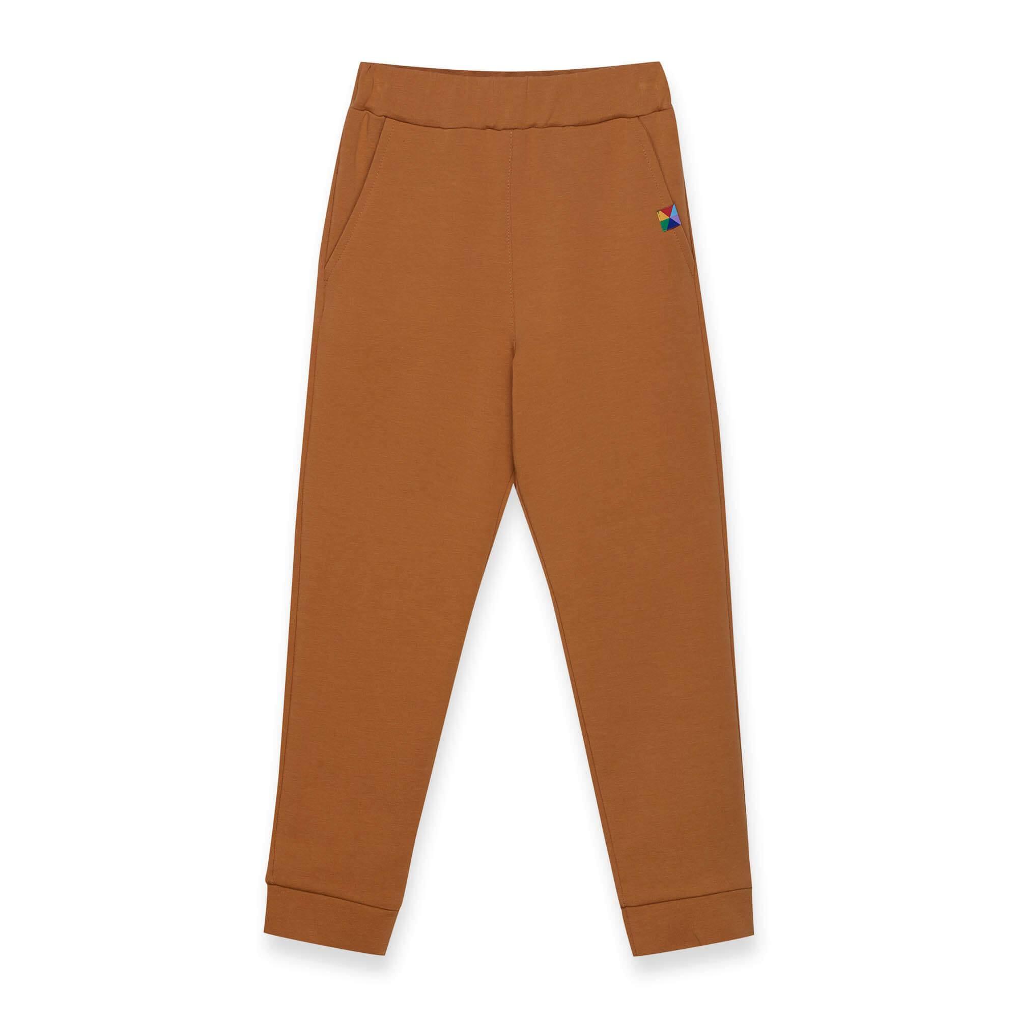 Caramel joggers with a back pocket