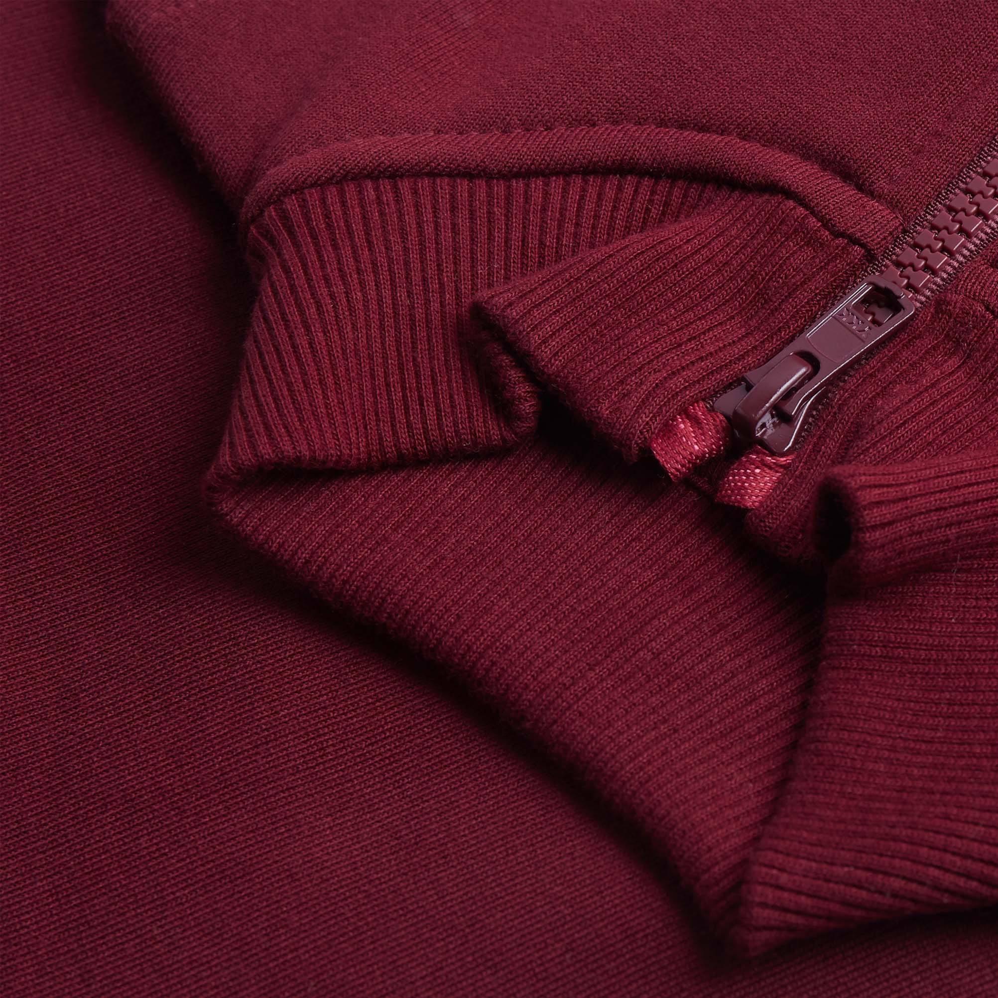 Burgundy zip-up vest