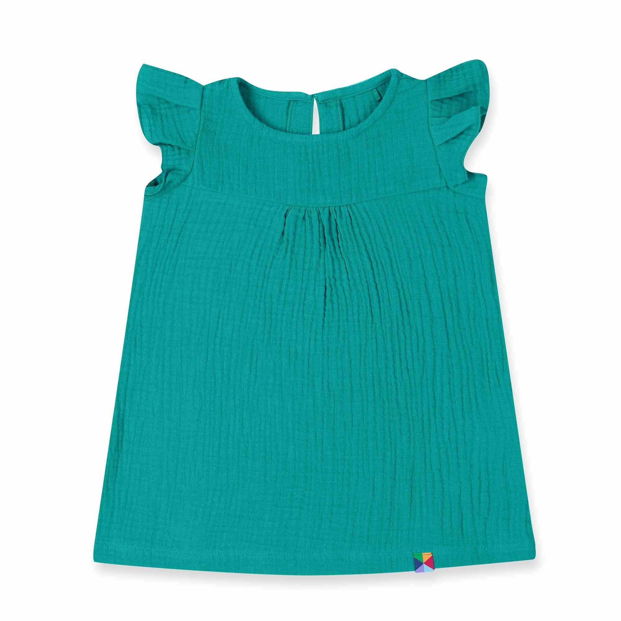 Turquoise muslin dress Baby