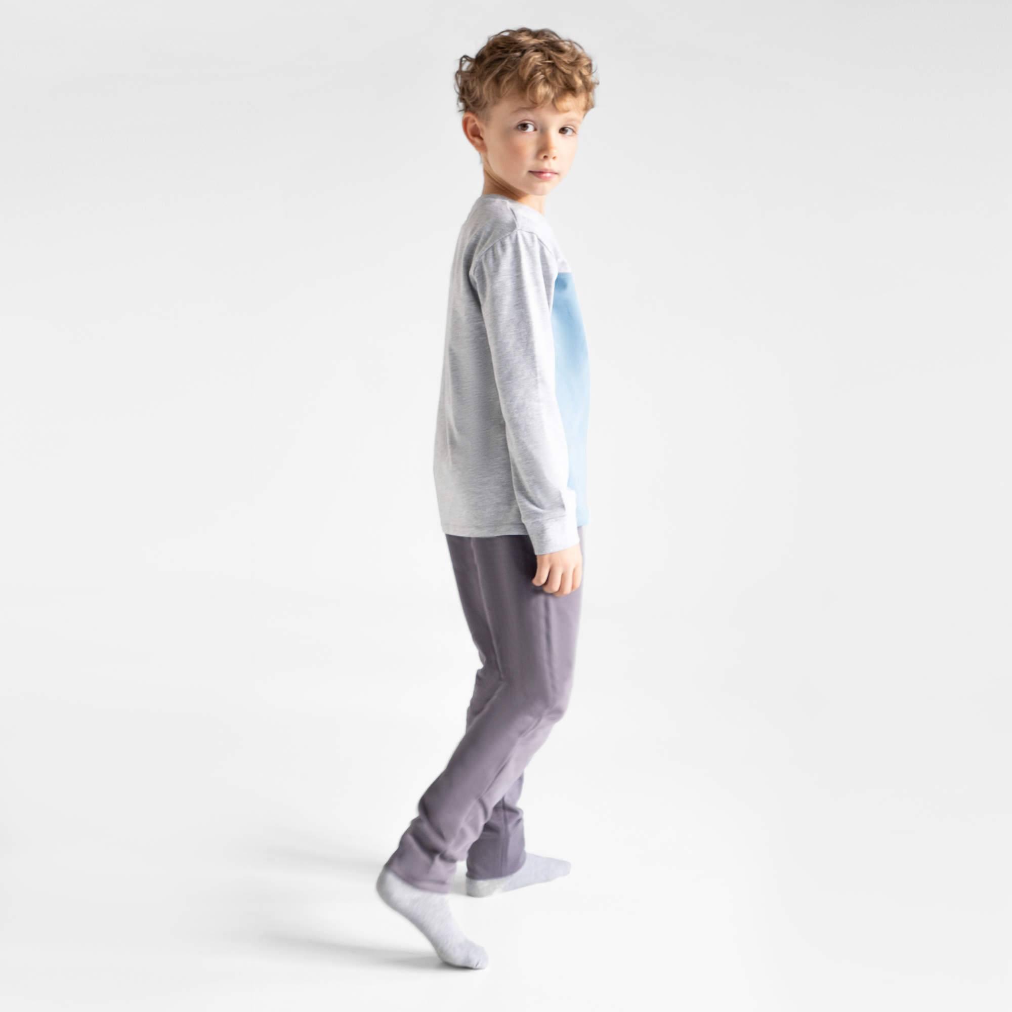 Grey - sky blue two-colour shirt