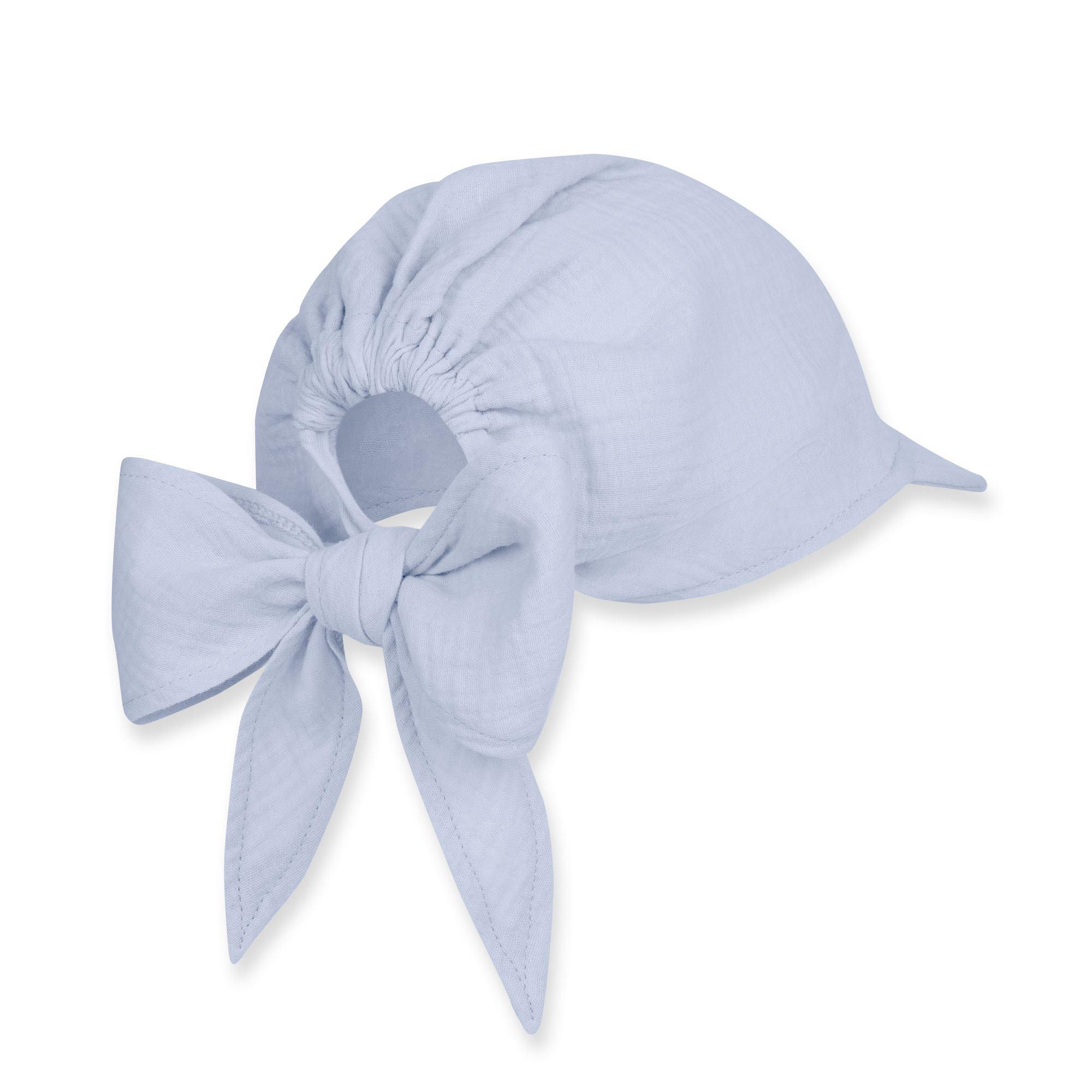 Light blue muslin bandana hat