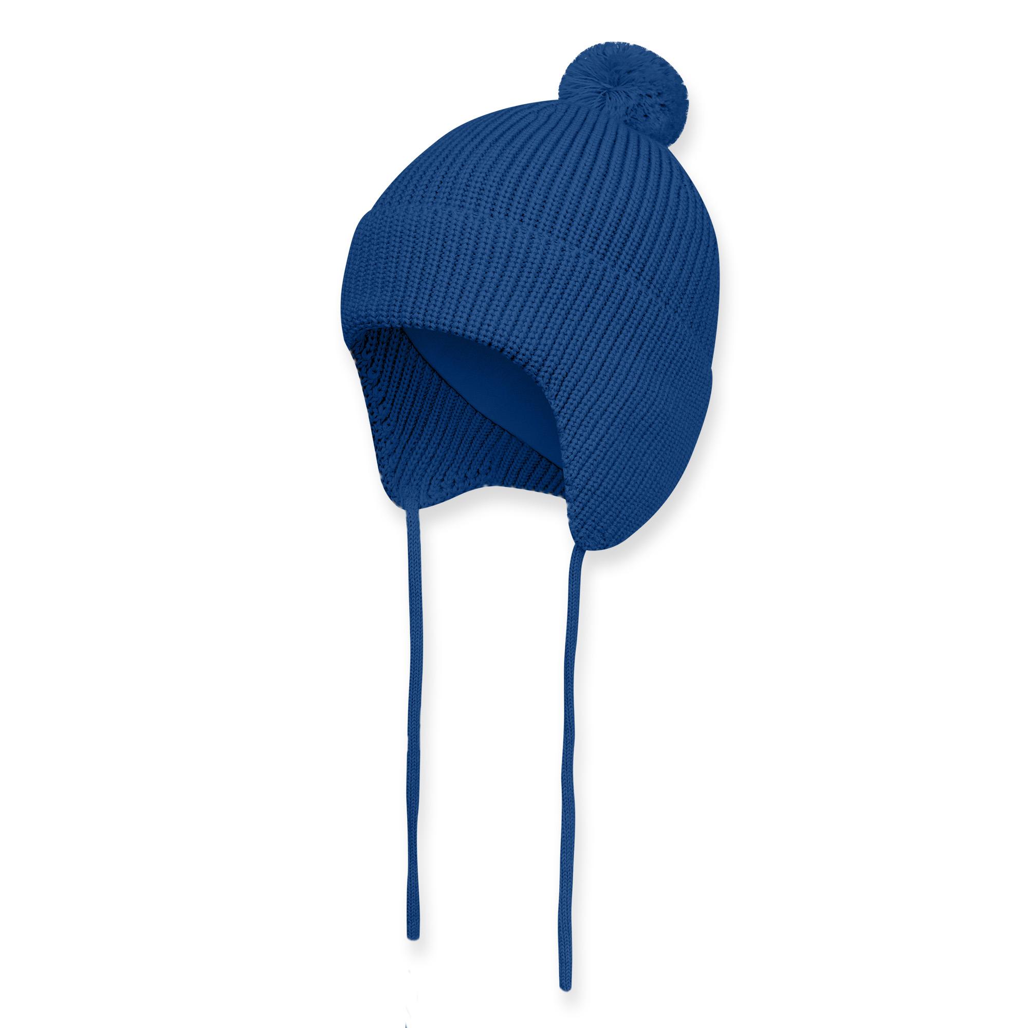 Blue merino wool hat Baby