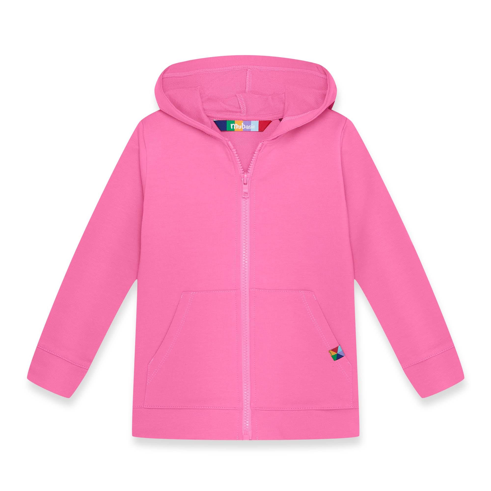 Pastel pink zip-up hoodie