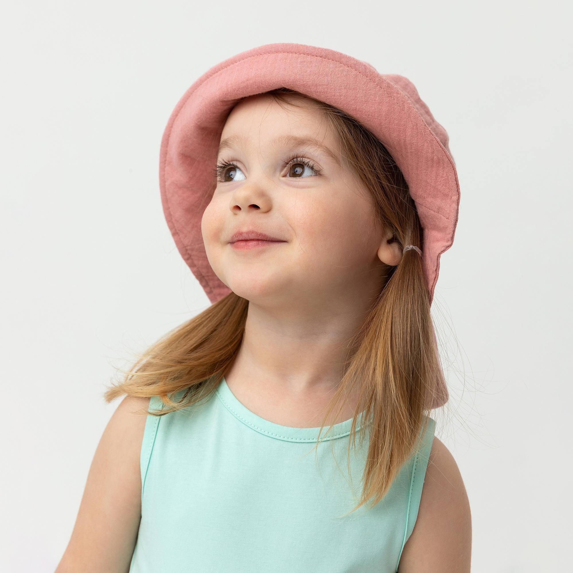 Pink muslin hat Baby