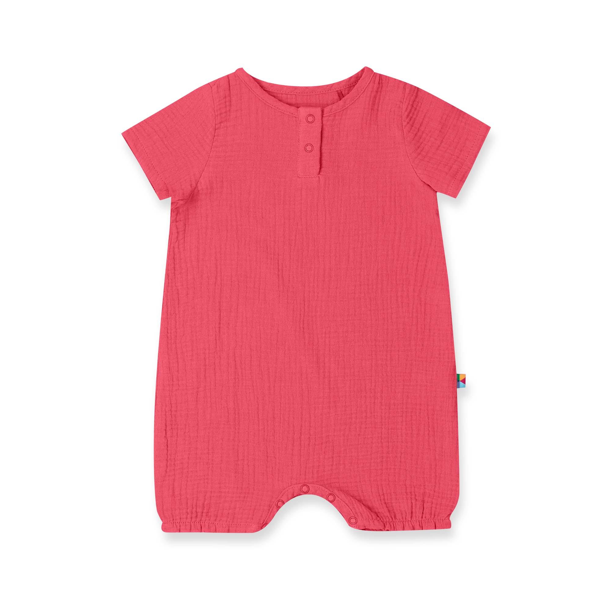 Coral muslin romper Baby