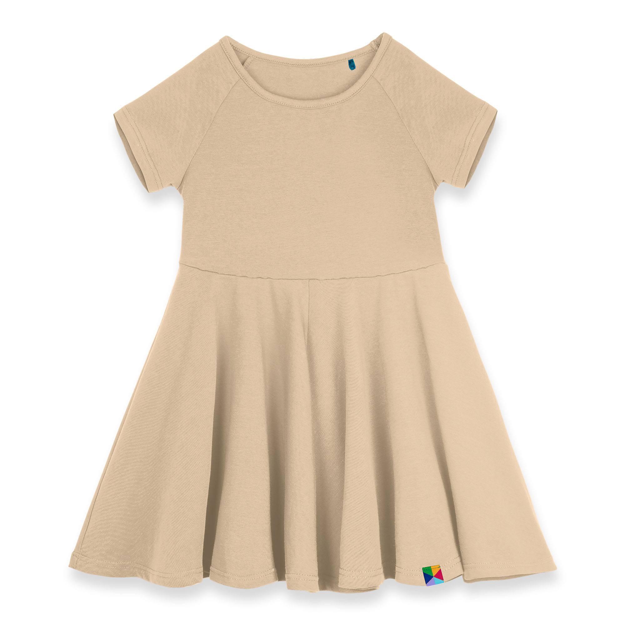 Beige short sleeve dress