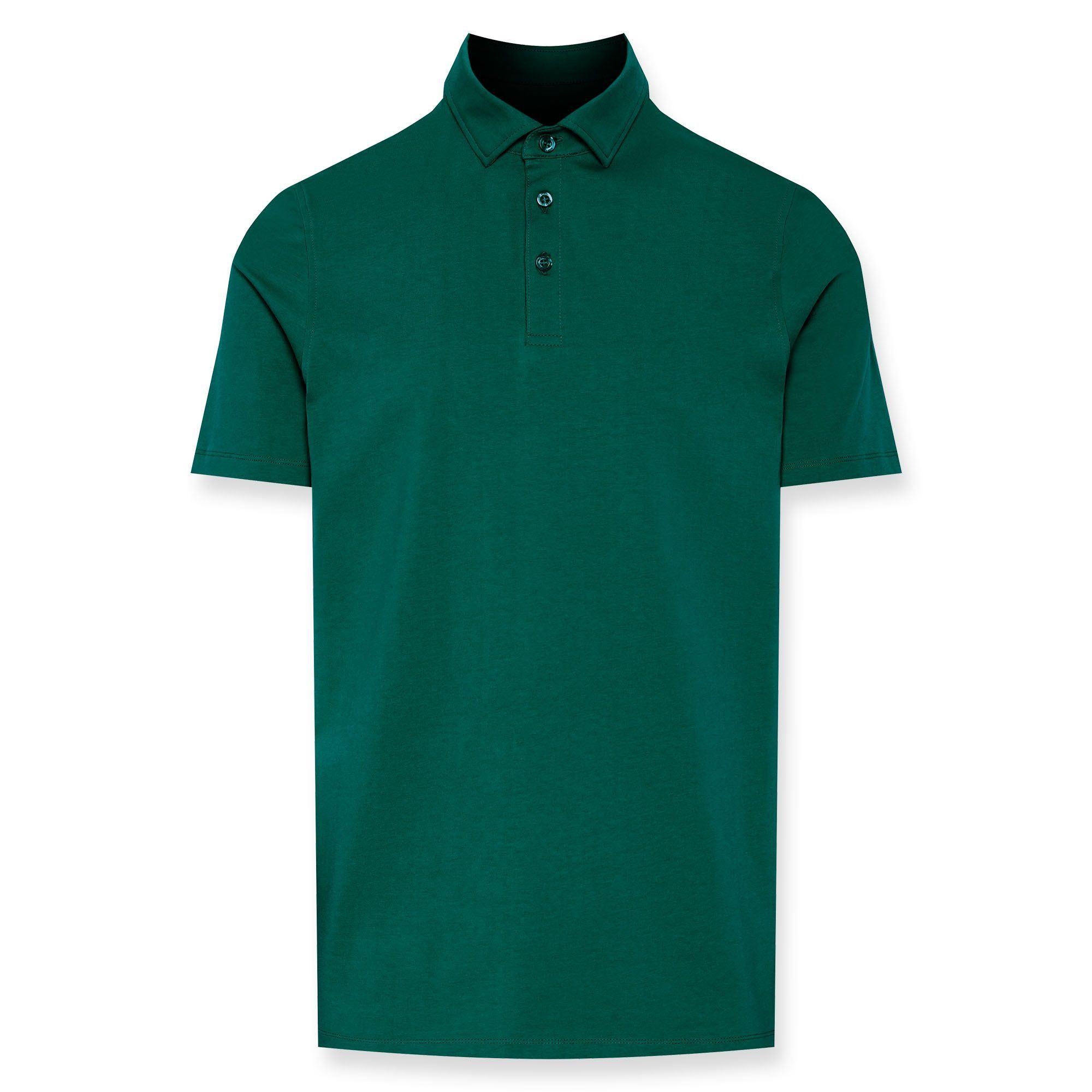 Bottle-green polo shirt Men