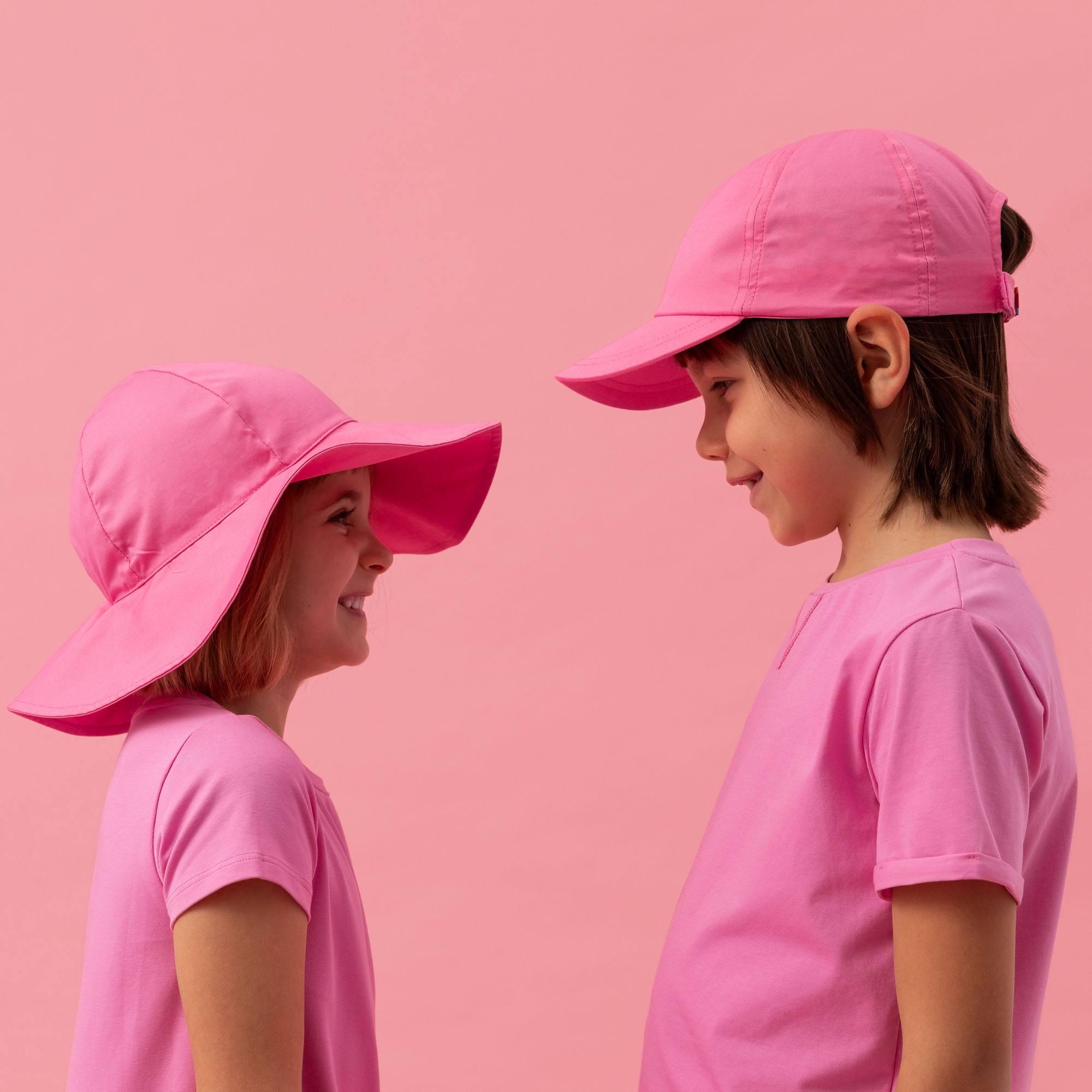 Pastel pink brimmed hat