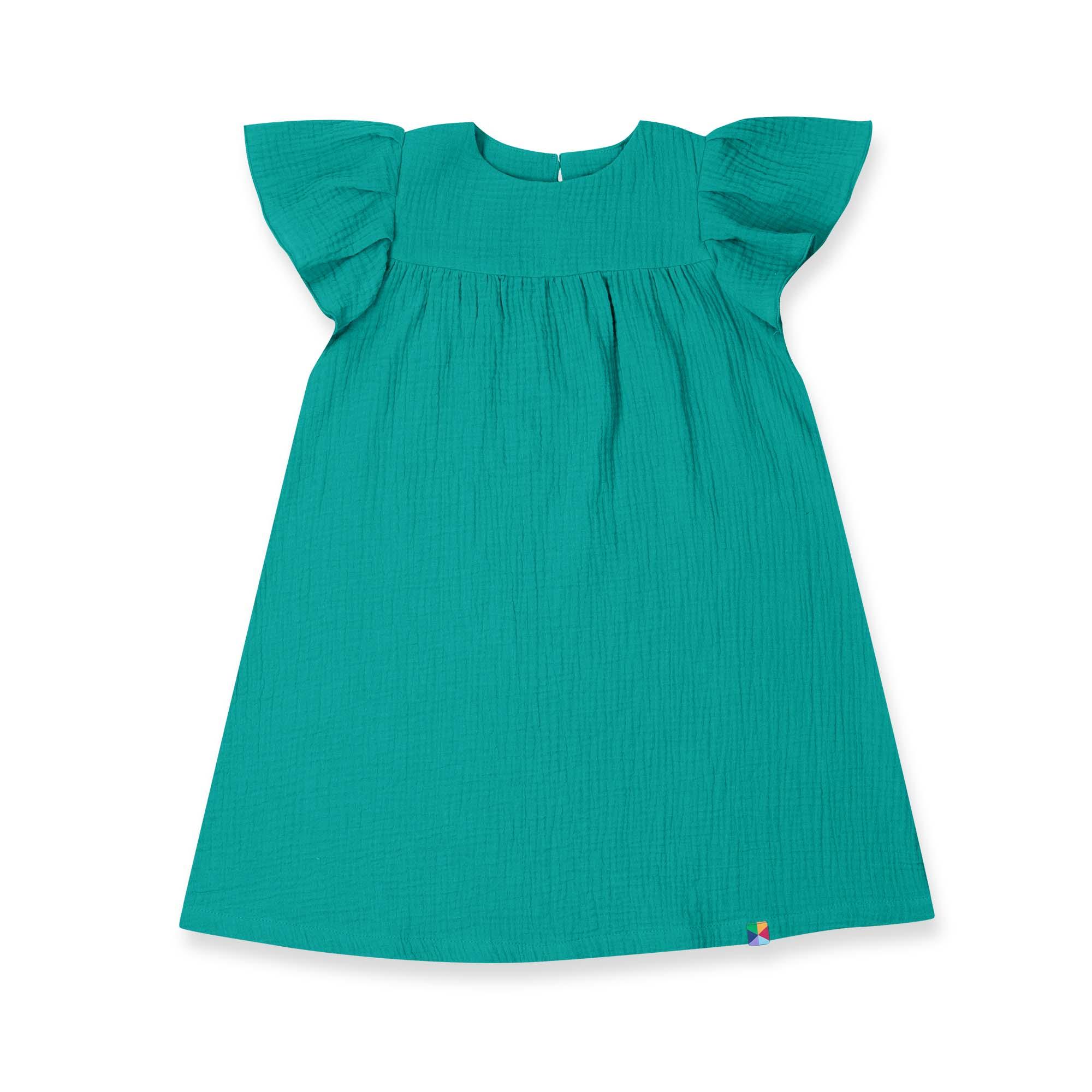 Turquoise muslin dress