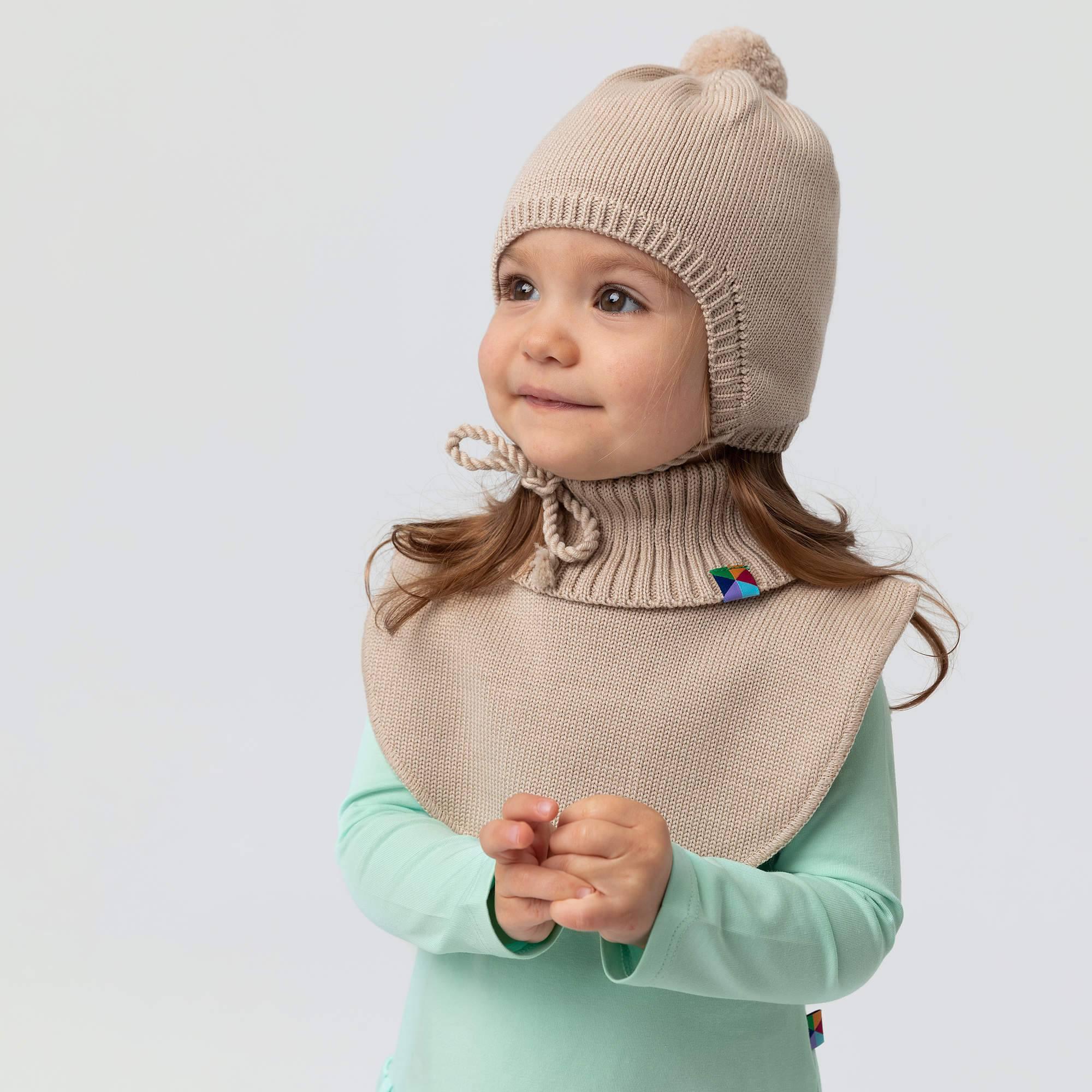 Beige merino wool hat Baby