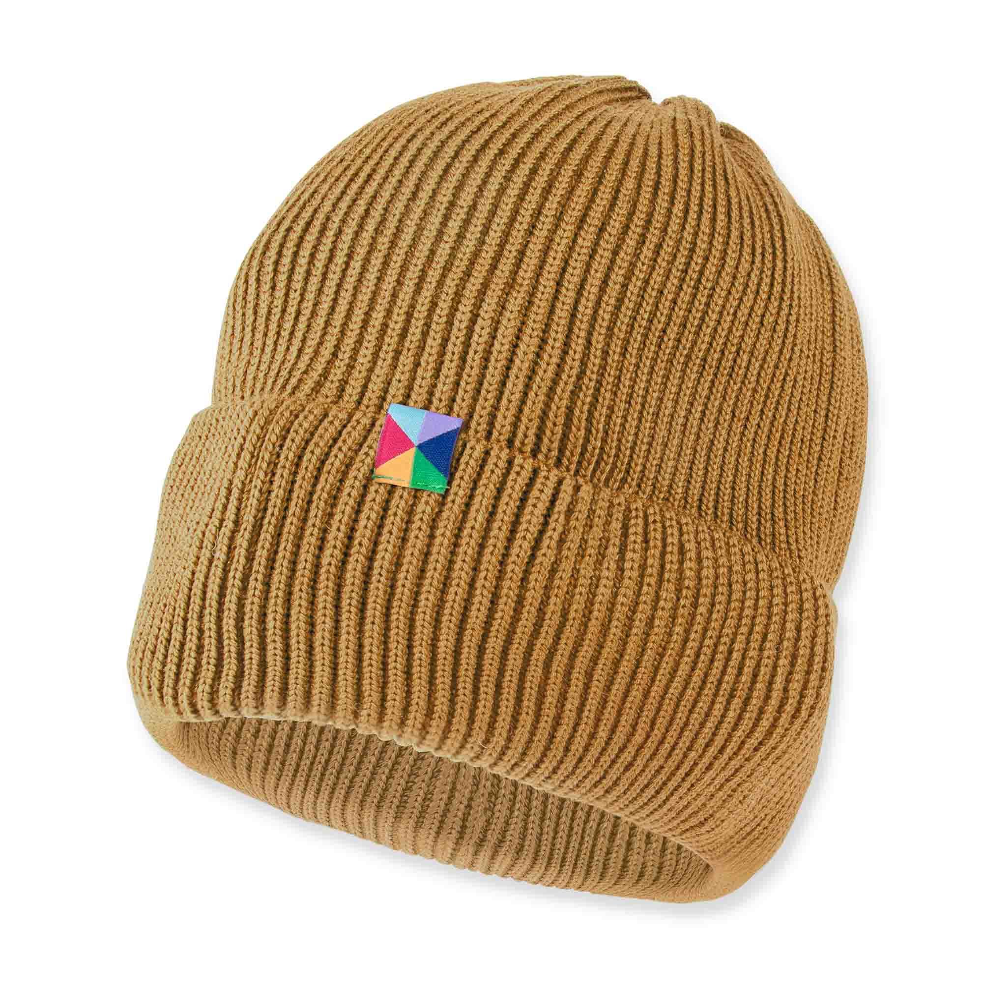 Mustard merino wool hat kids