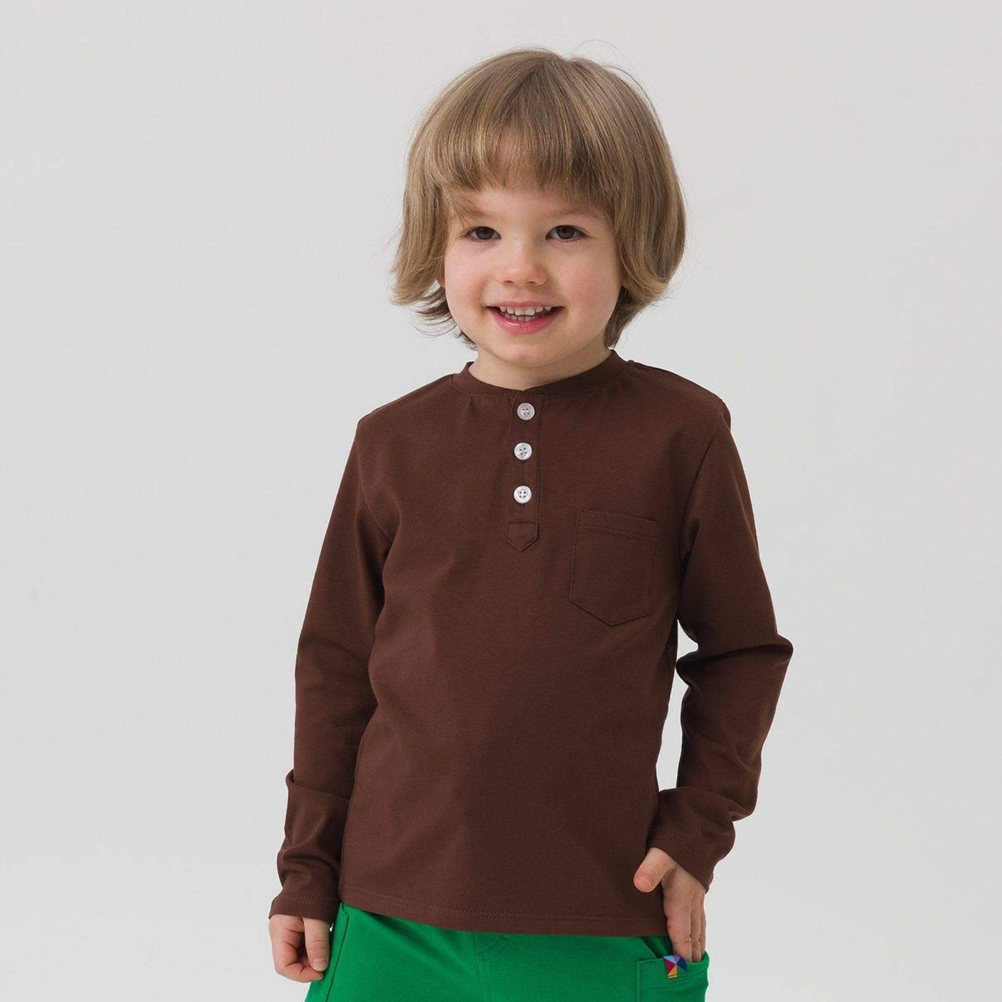 Brown henley longsleeve shirt