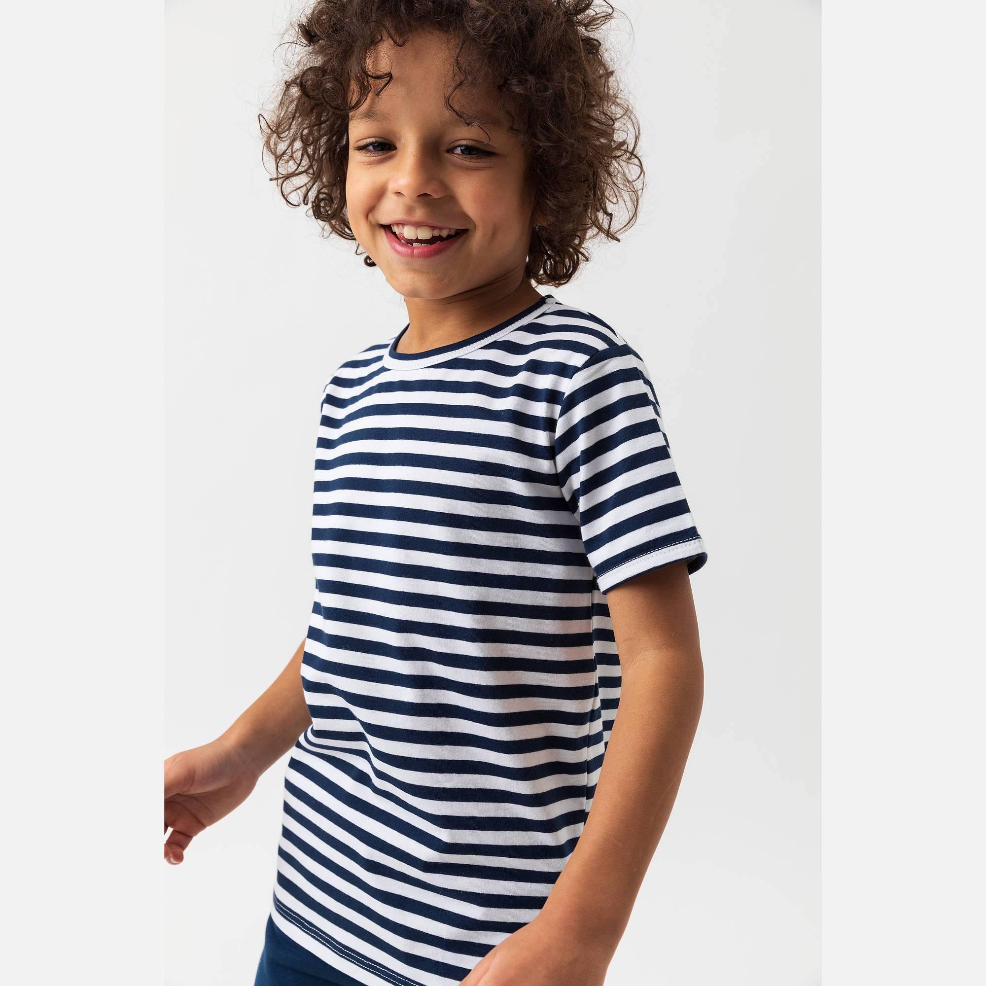 Navy blue stripes T-shirt