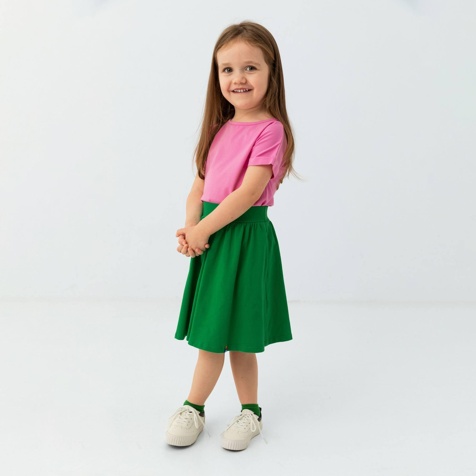 Green midi skirt with pockets