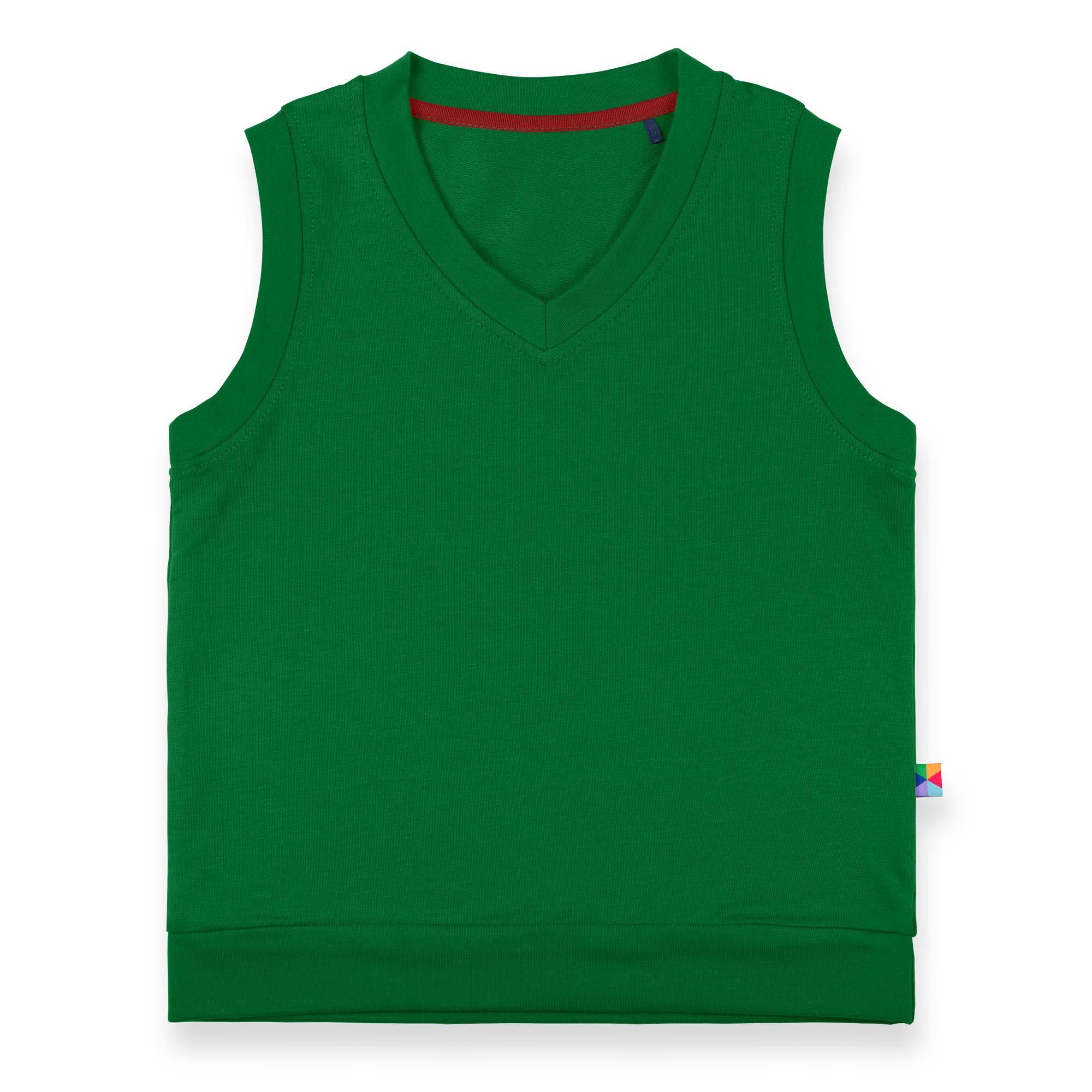 Green sweatshirt vest