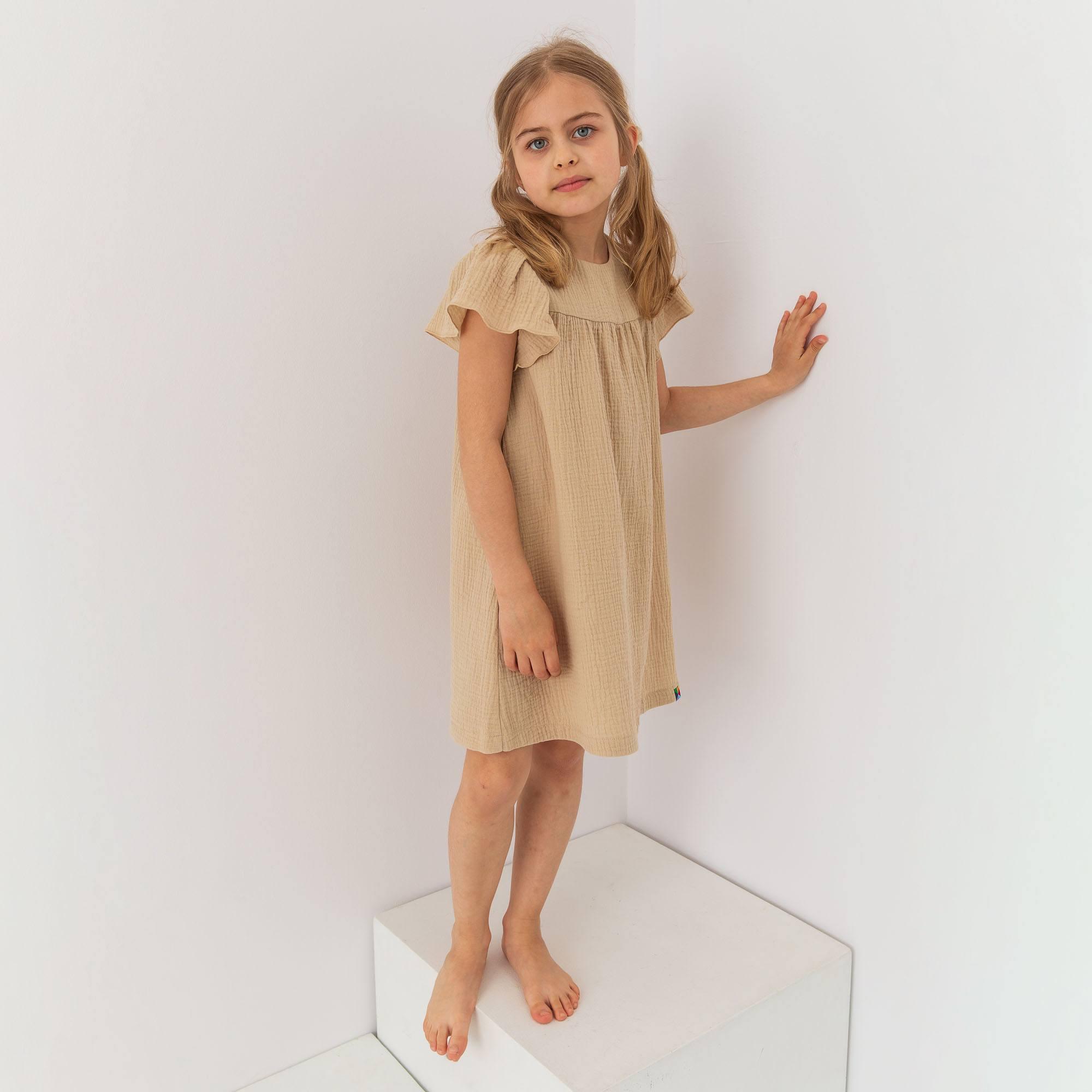 Beige muslin dress