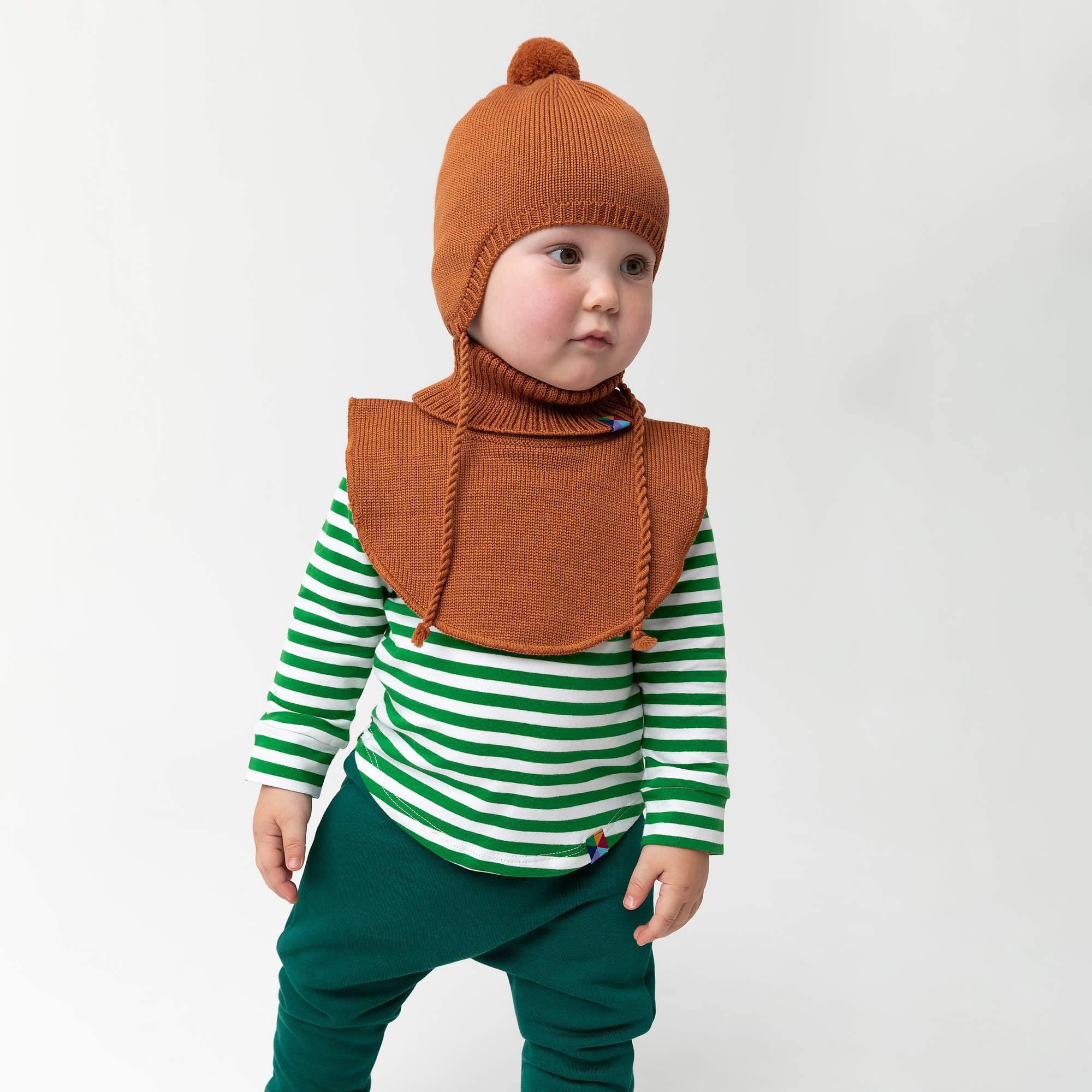 Caramel merino wool neck warmer Baby