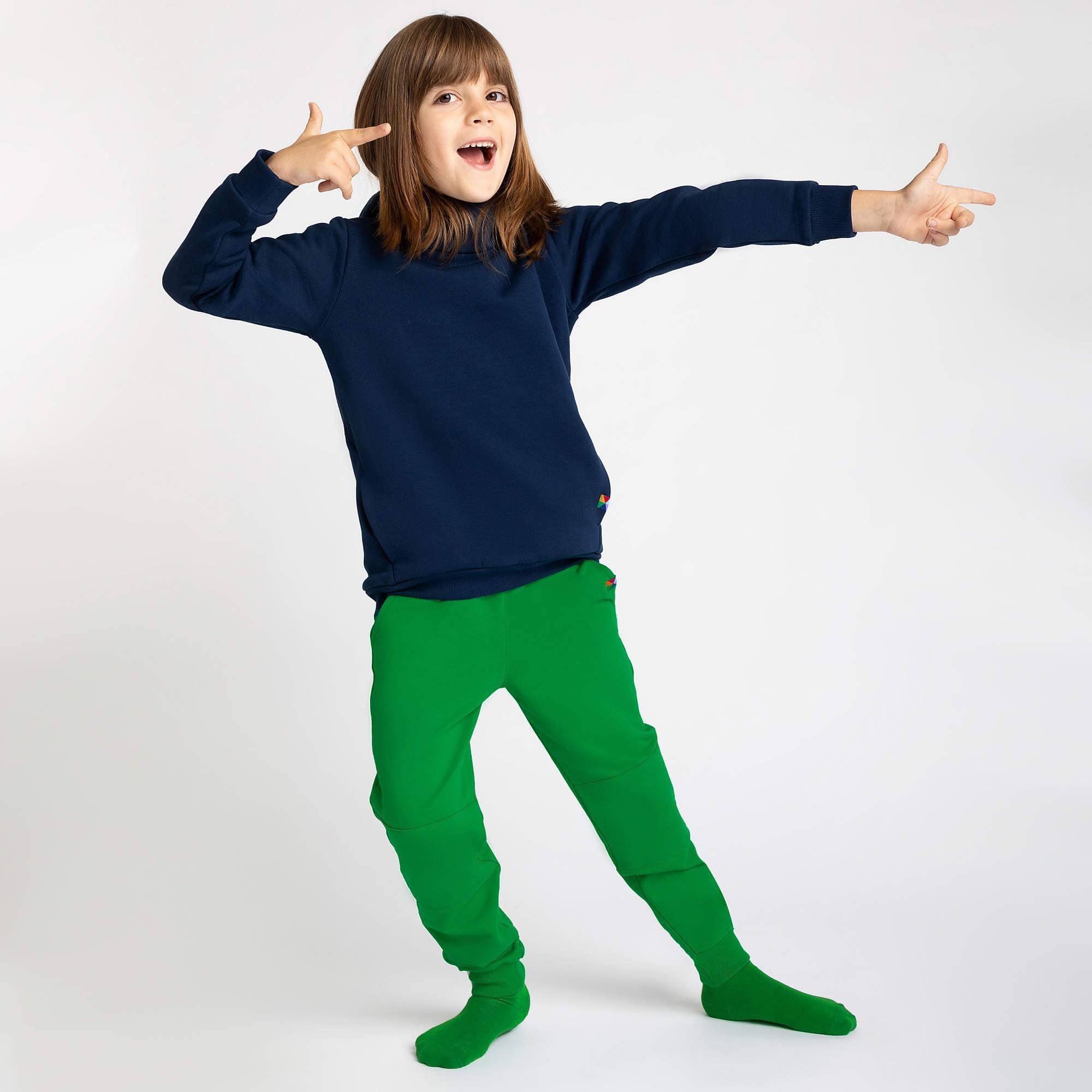 Green reinforced pants