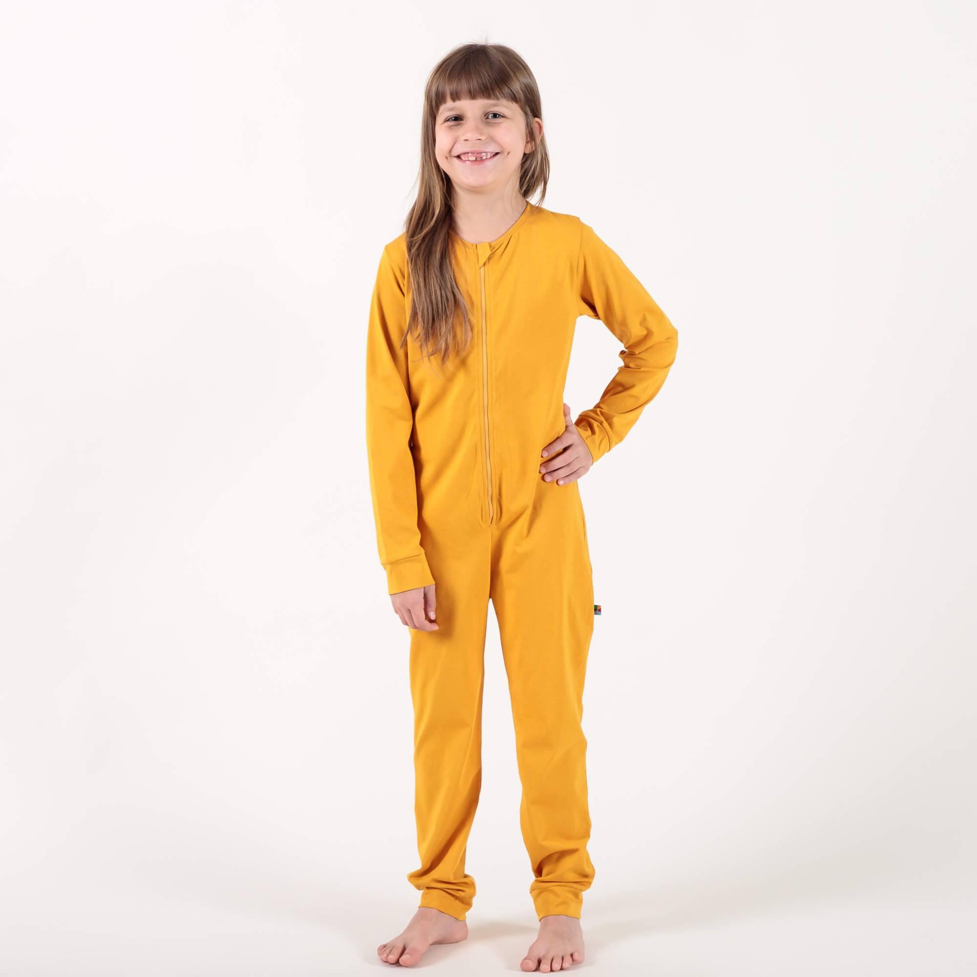 Mustard romper sleeping suit