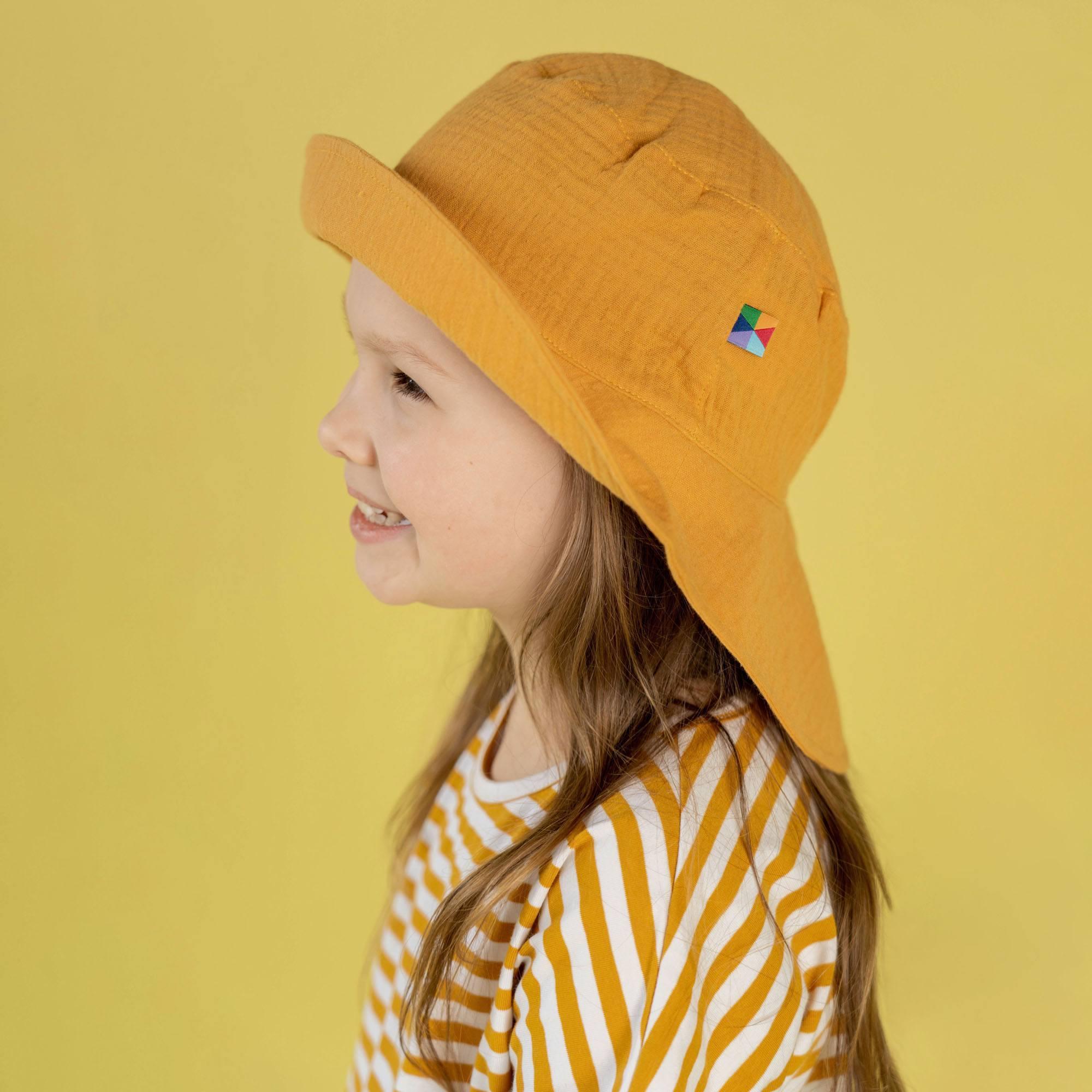 Mustard muslin hat