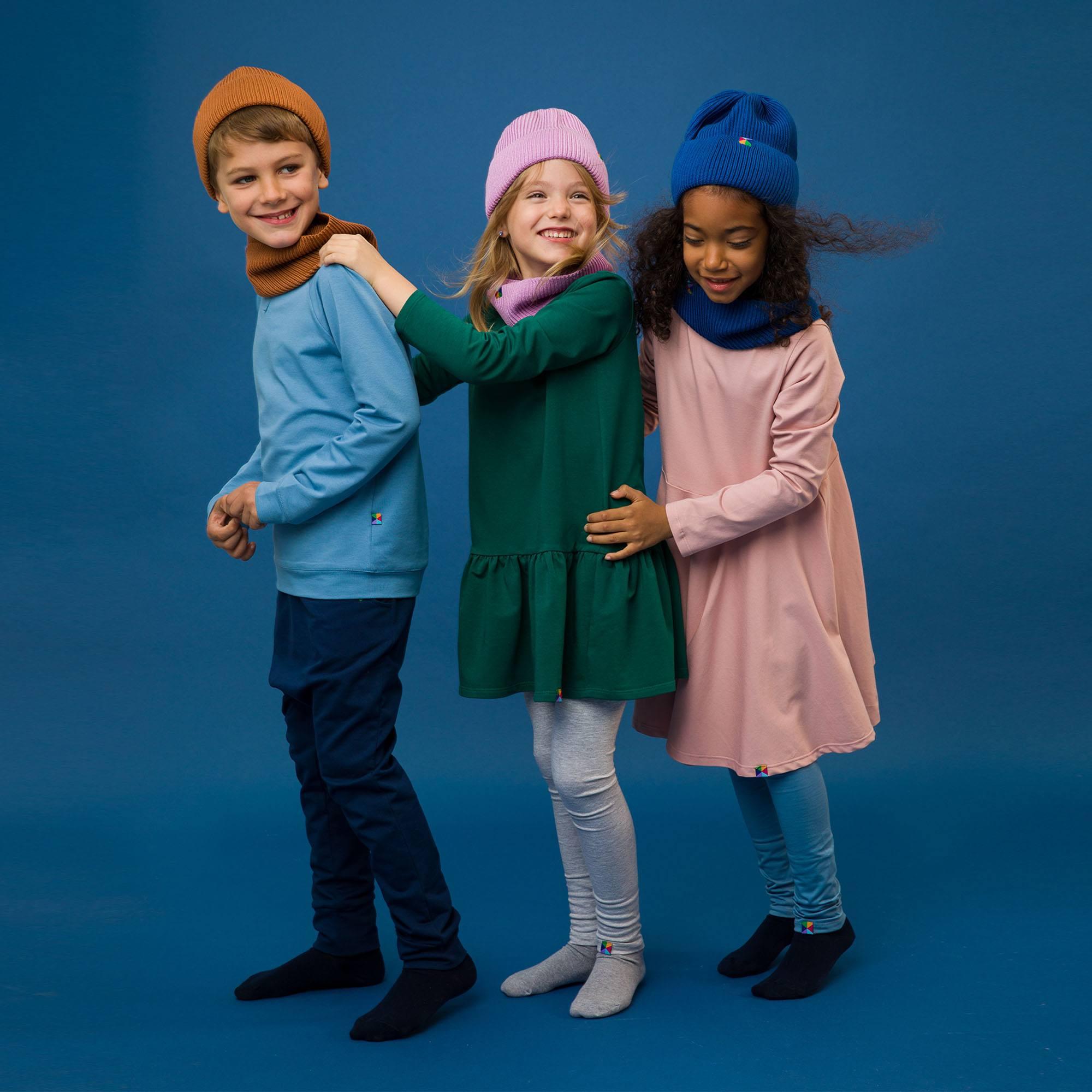 Caramel merino wool neck warmer kids