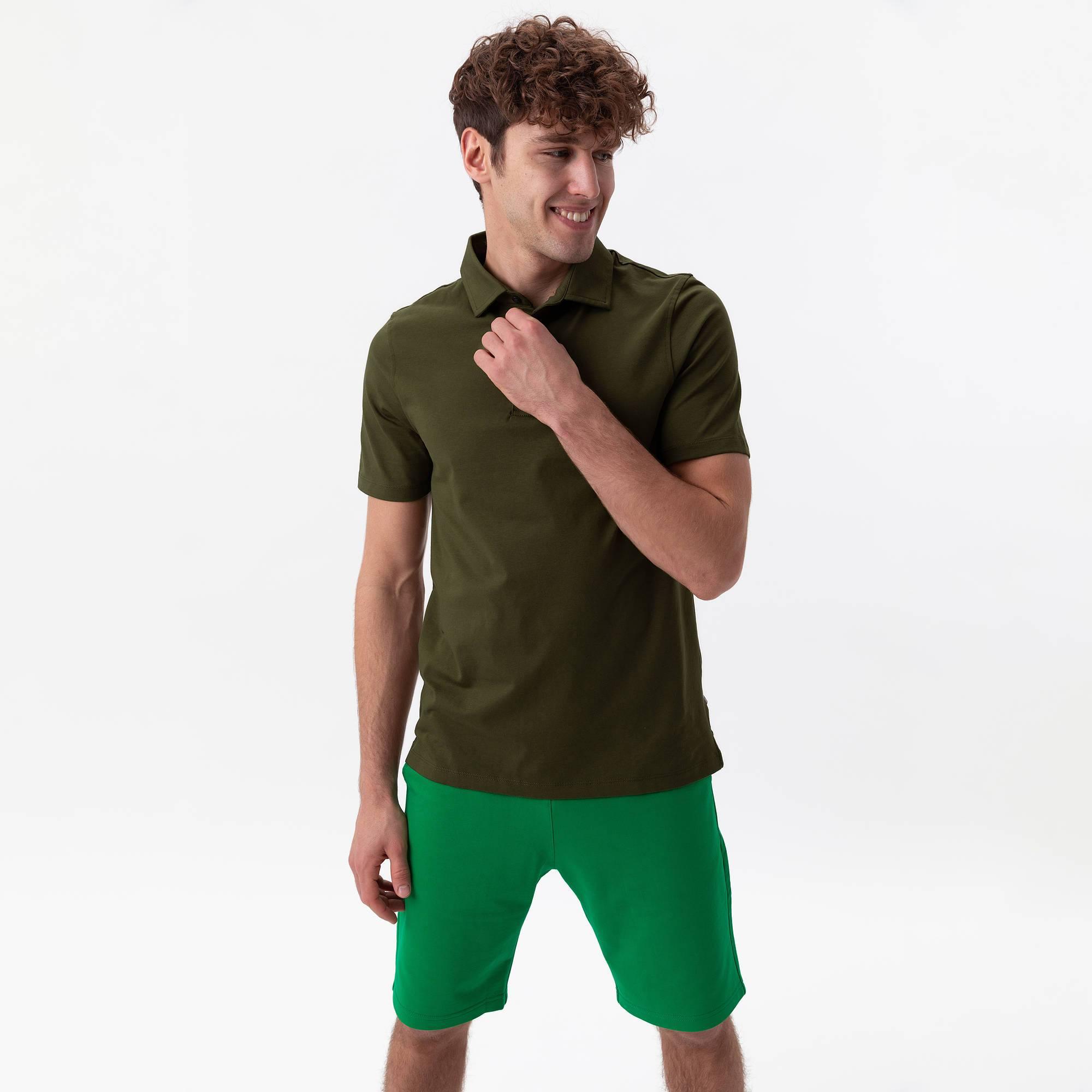 Khaki polo shirt Men