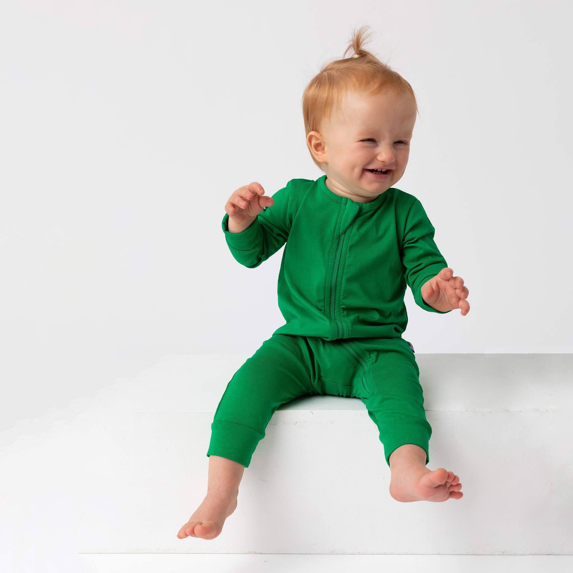 Green romper suit