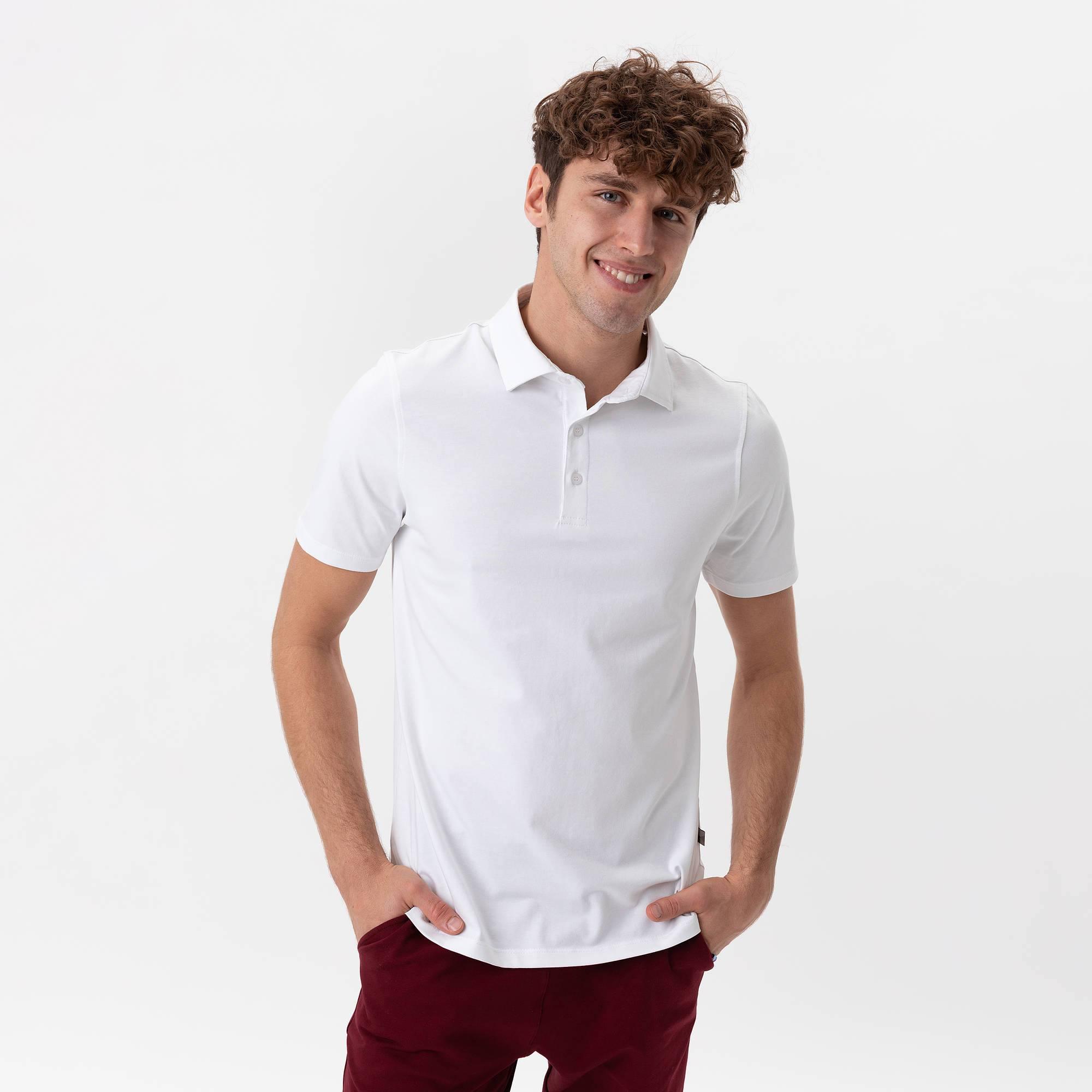 White polo shirt Men