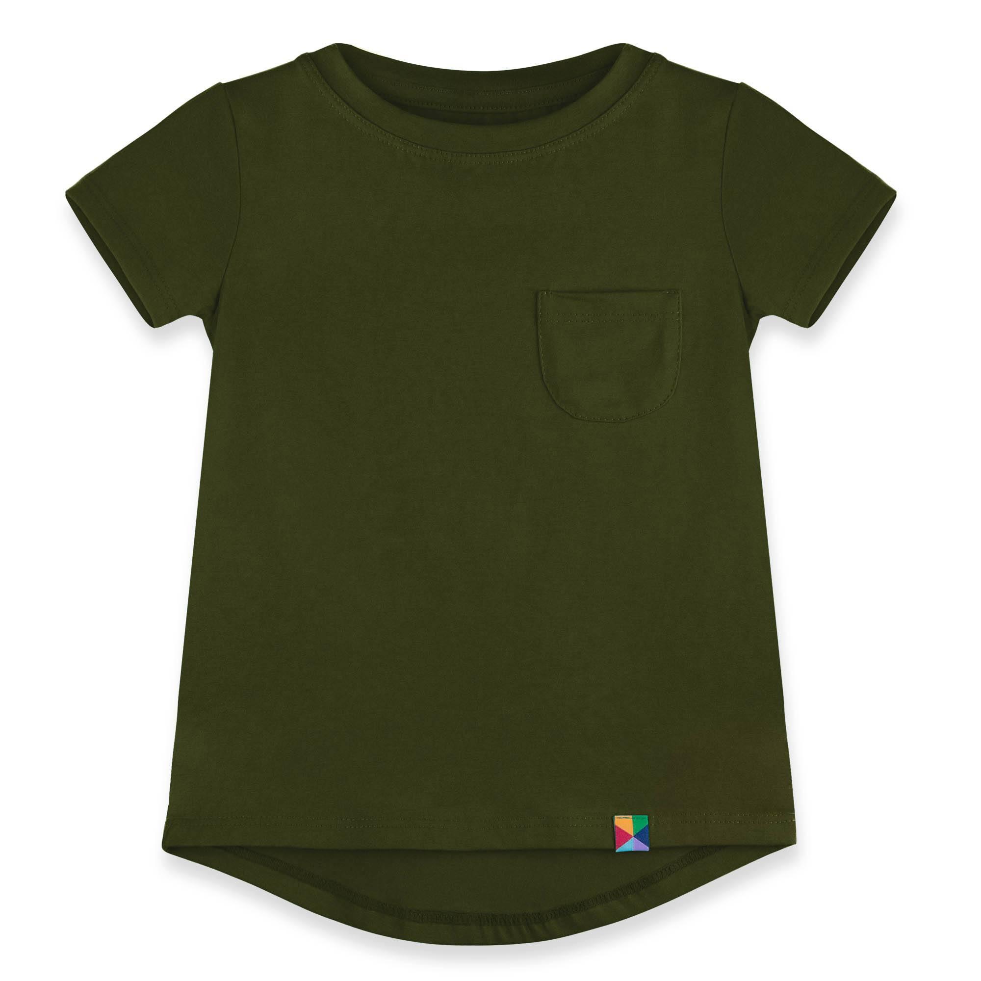 Khaki T-shirt with a pocket Junior