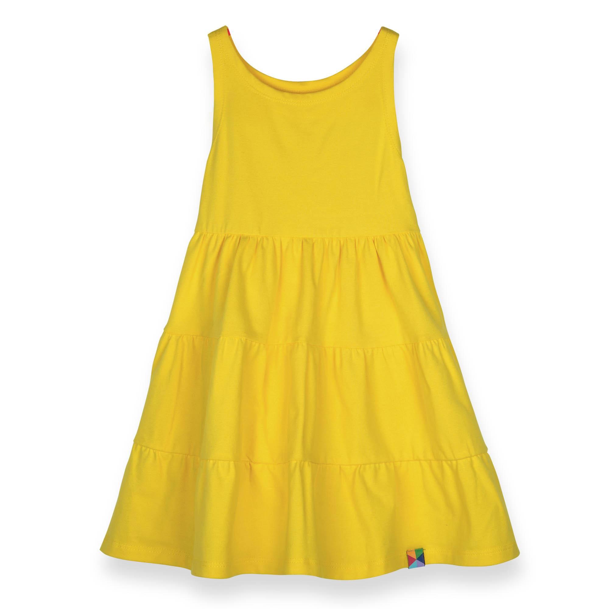 Yellow sleeveless dress