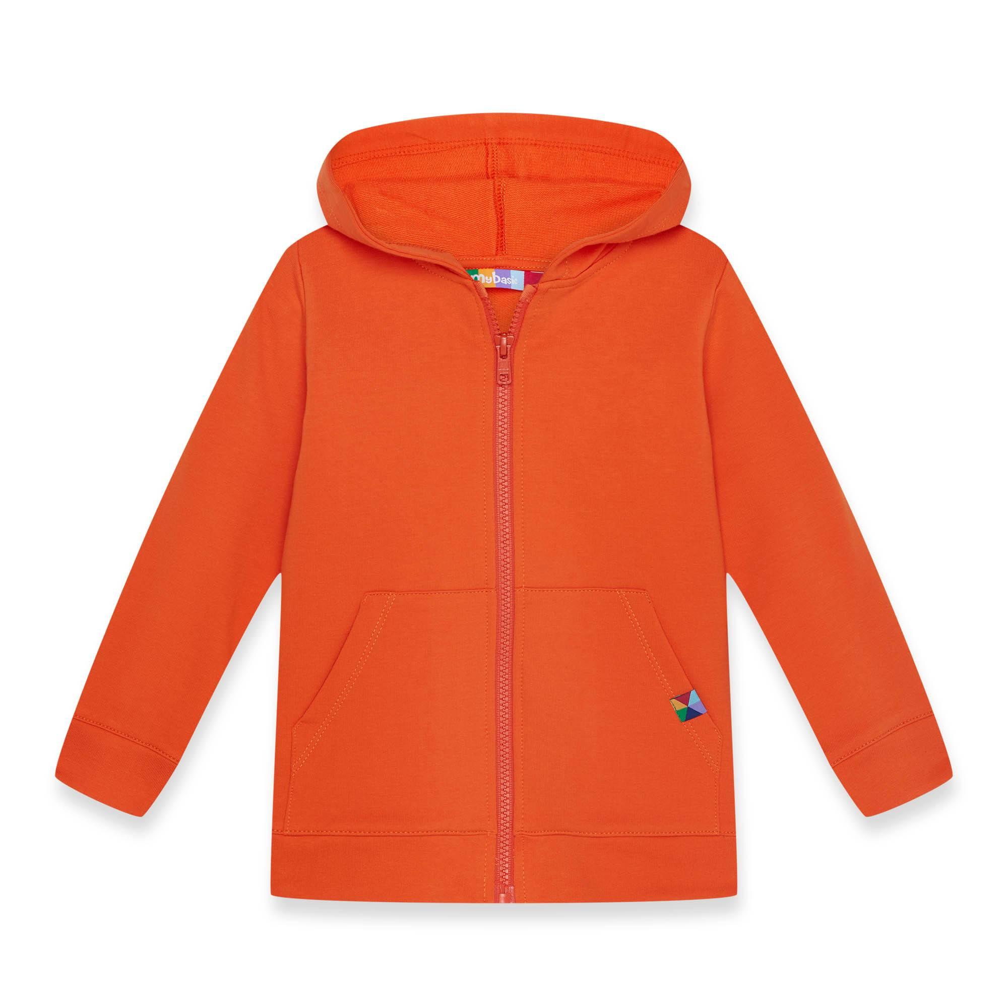 Orange zip-up hoodie