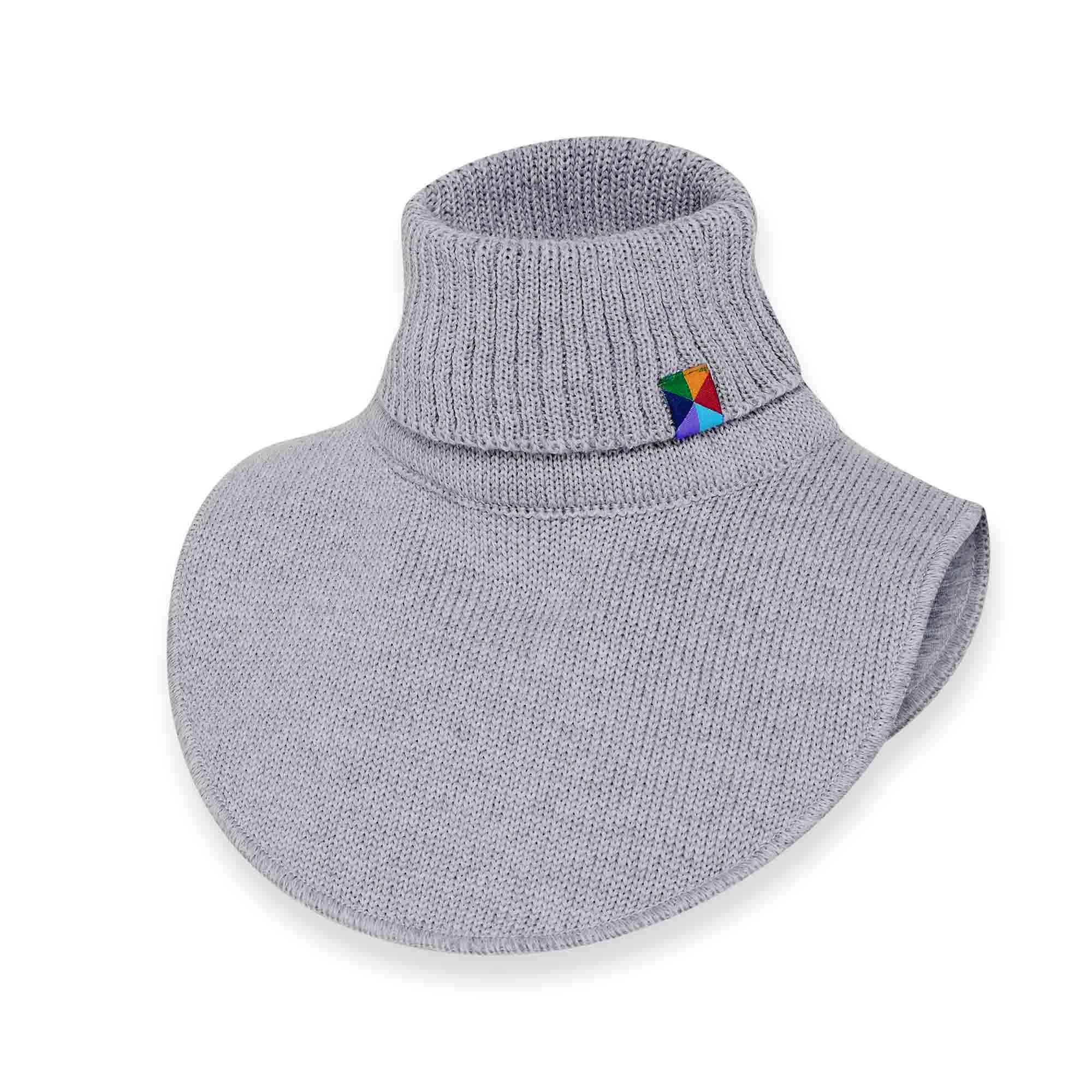 Grey melange merino wool neck warmer Baby