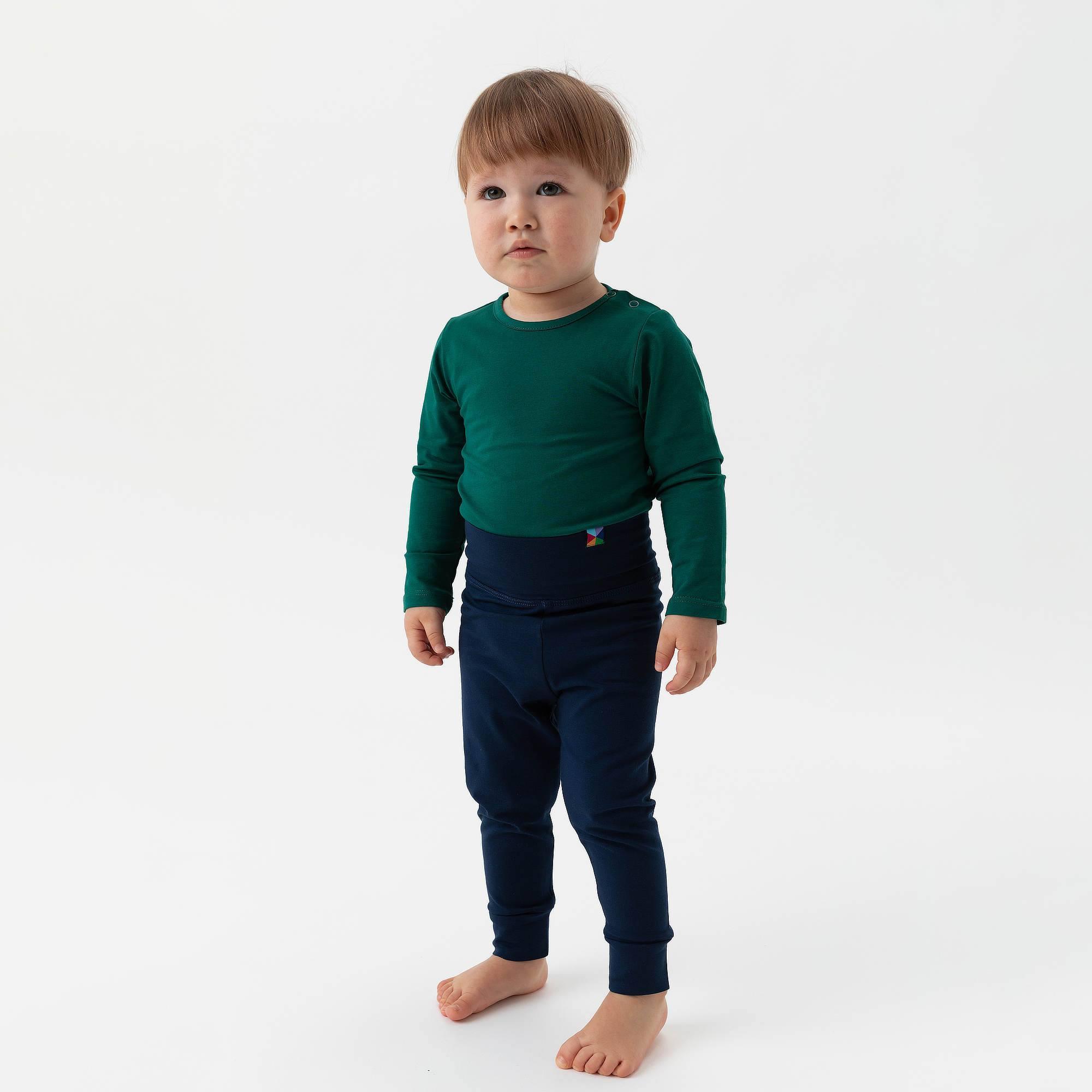 Bottle-green long sleeve bodysuit