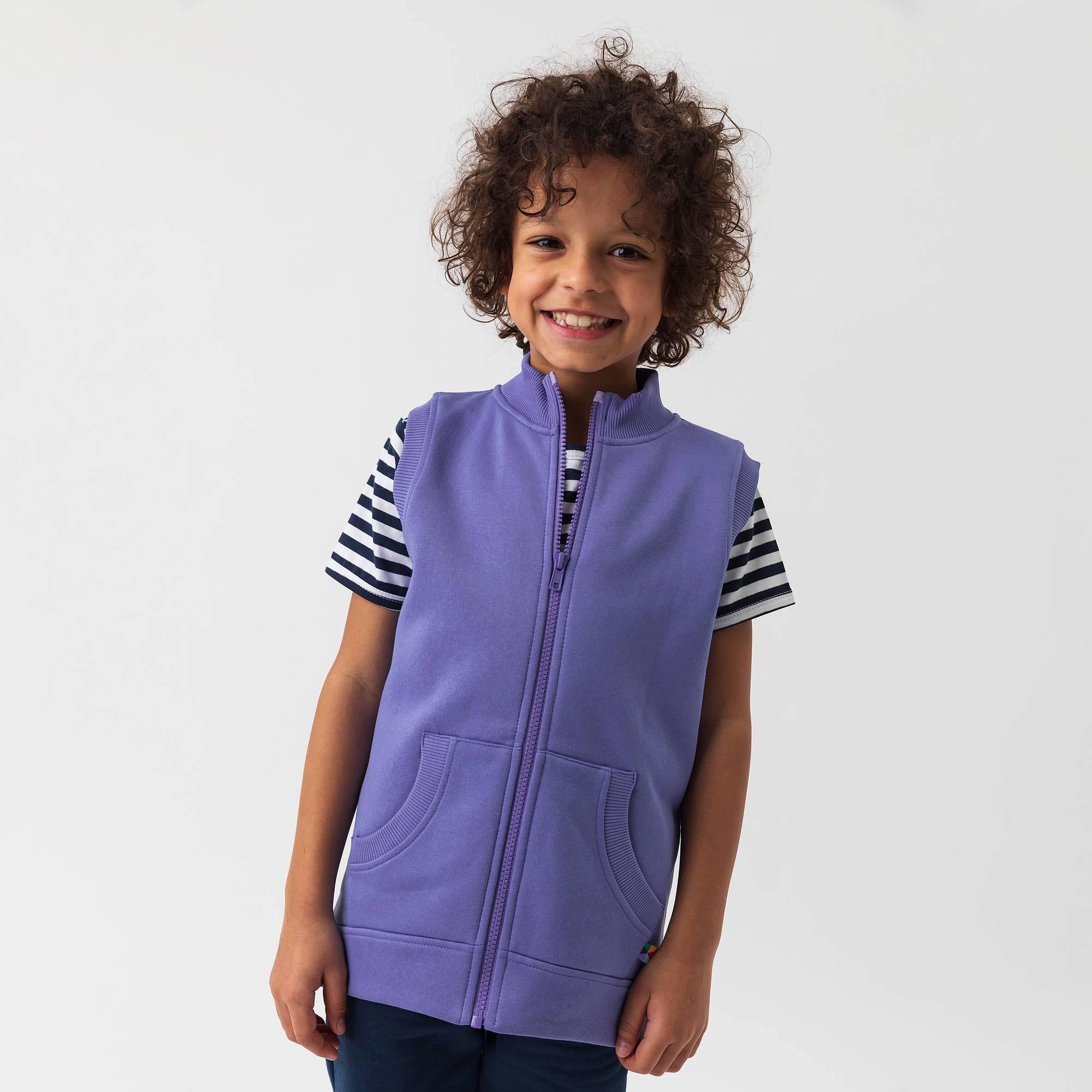 Very peri zip-up vest