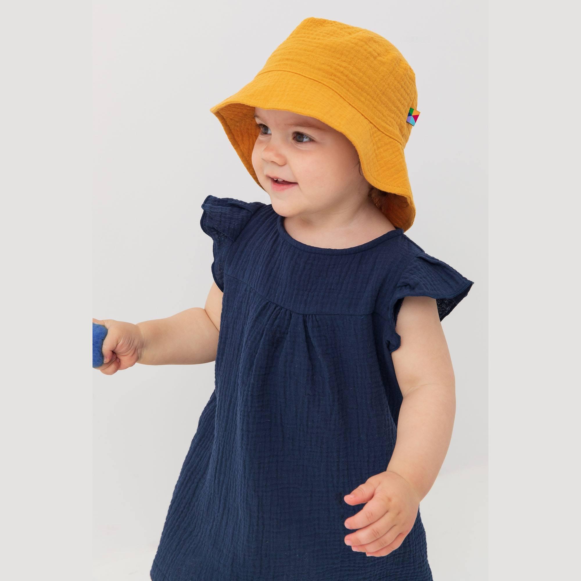 Navy blue muslin dress Baby