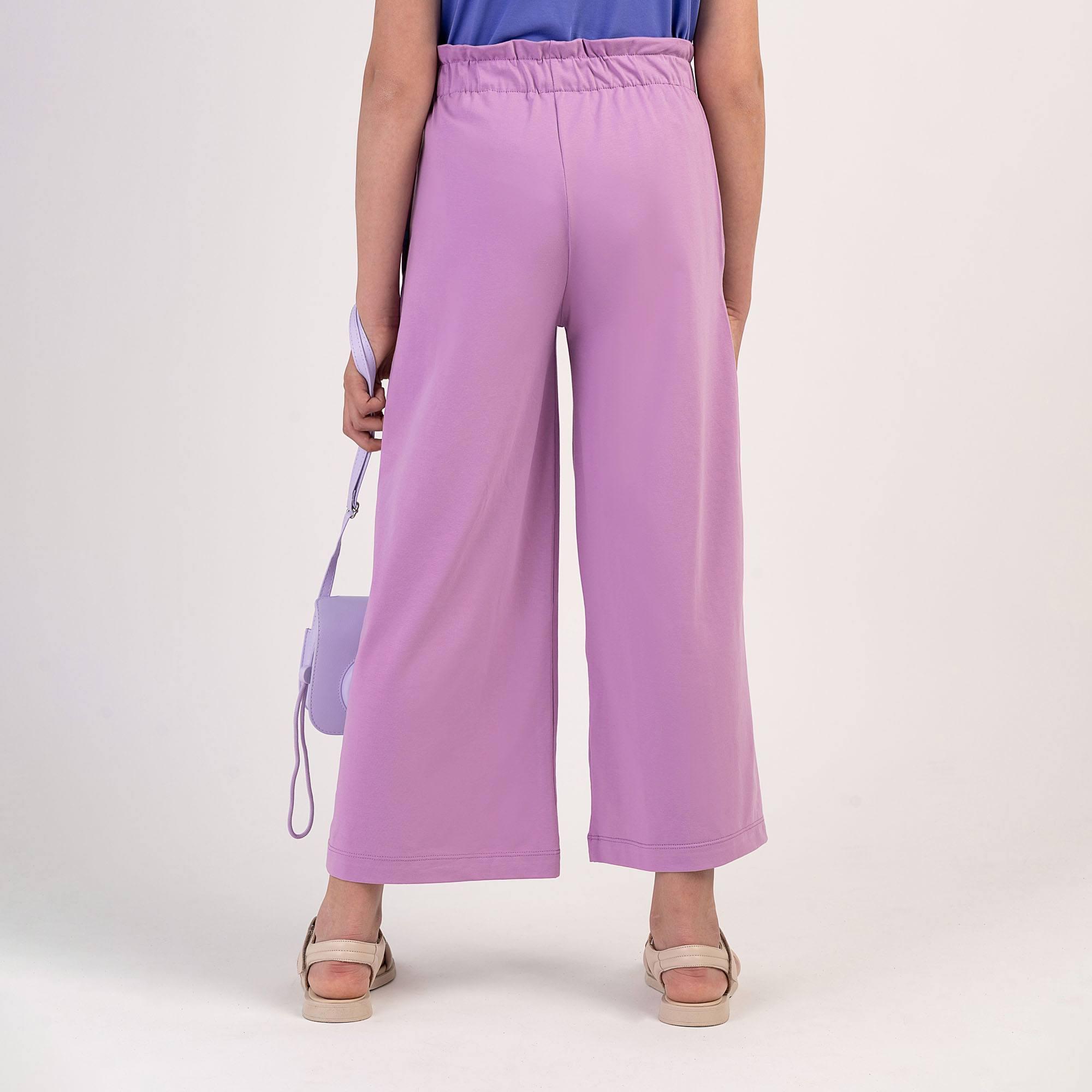 Light purple culotte trousers Junior