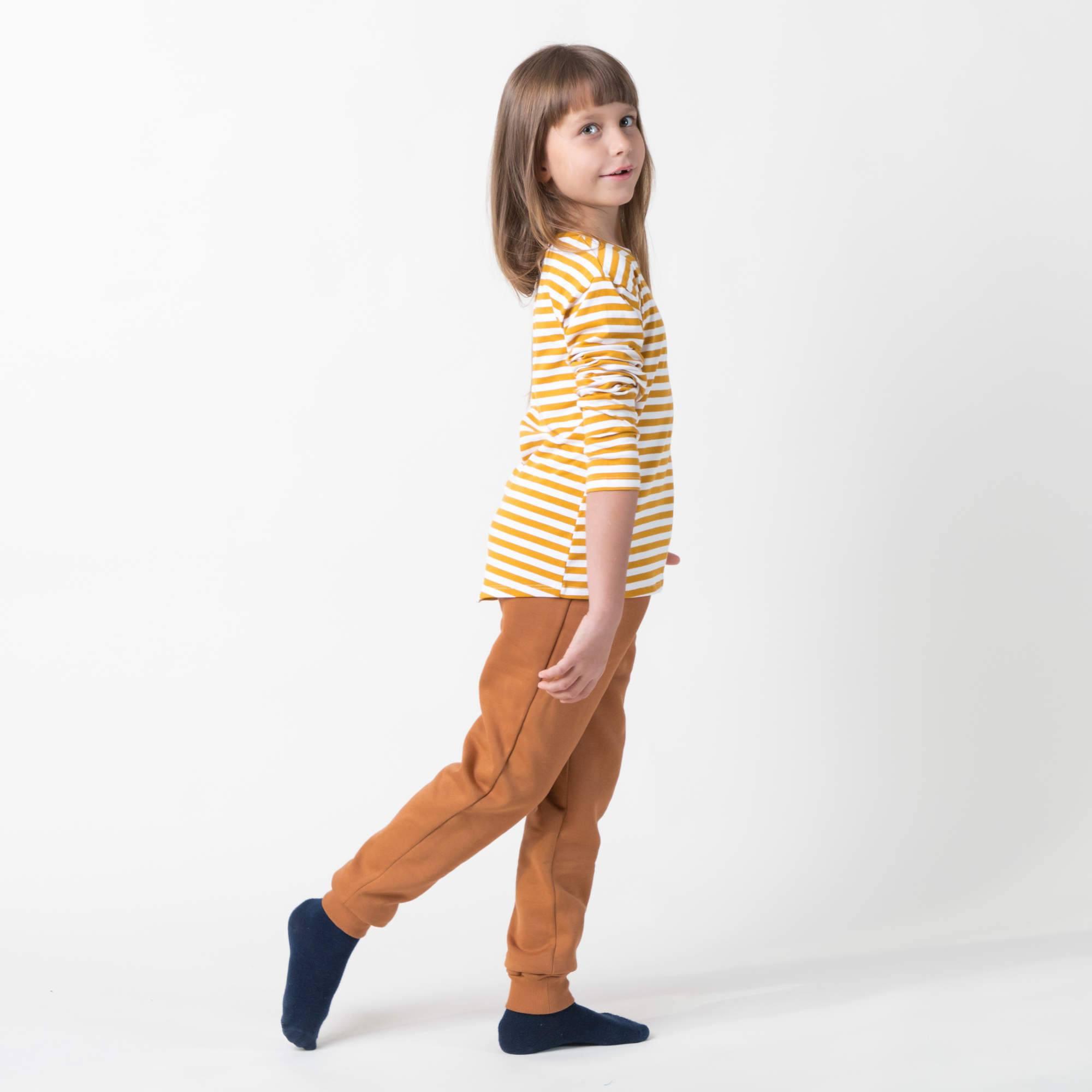 Caramel fleece-lined joggers kids