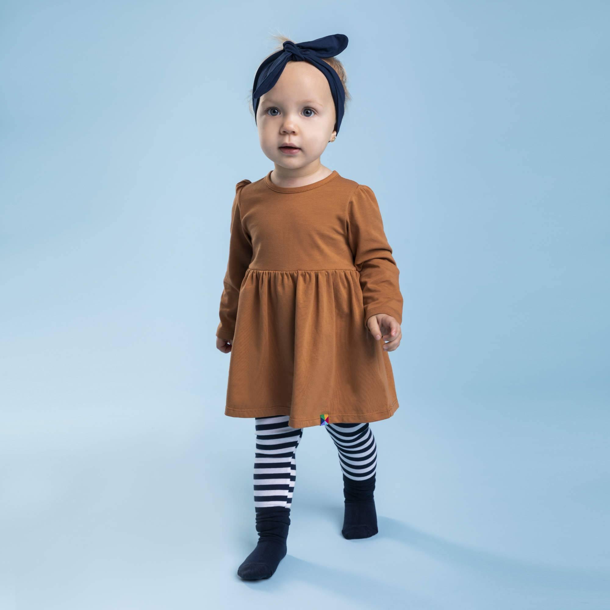 Caramel long sleeve bodysuit dress