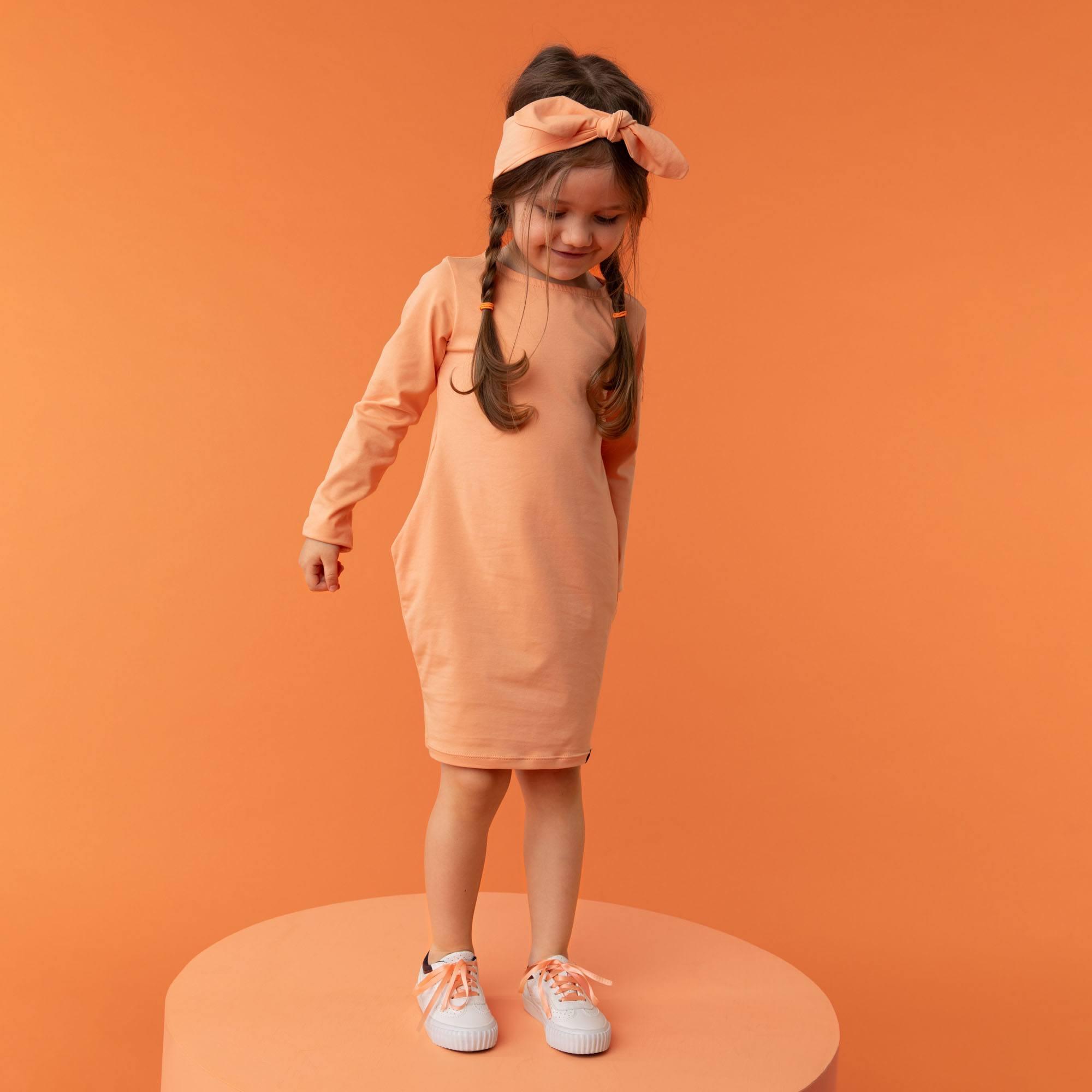 Apricot dress with pockets