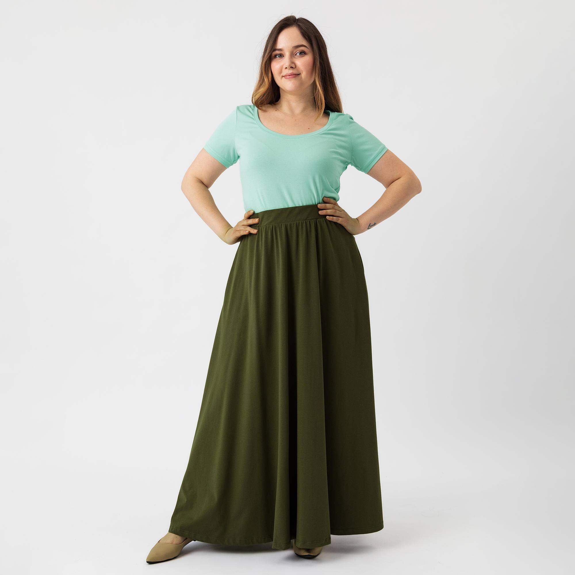 Khaki maxi skirt Women