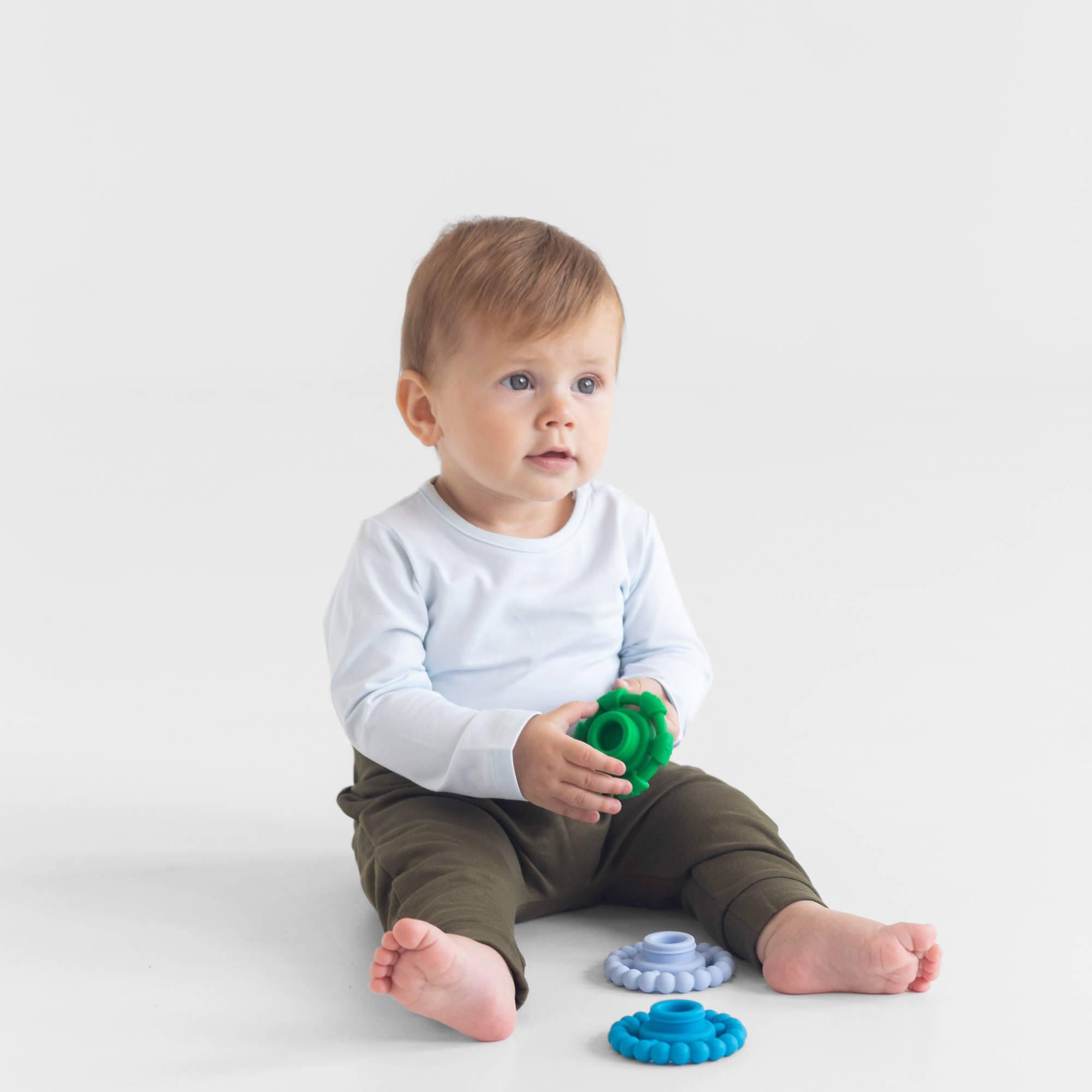 Light blue long sleeve bodysuit