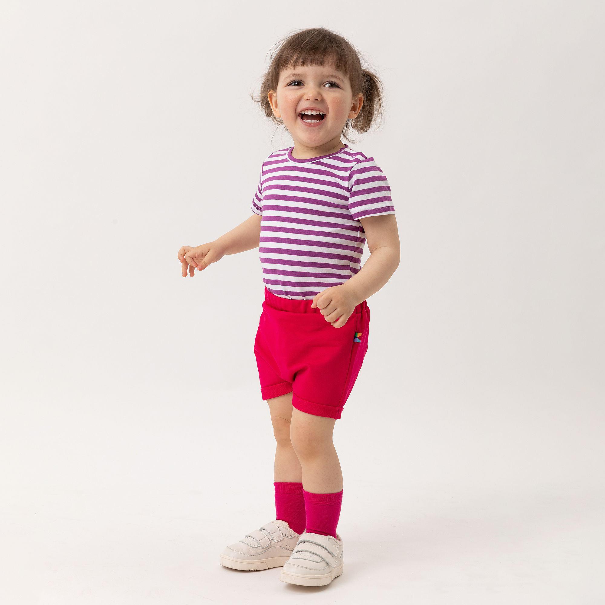 Violet stripes short sleeve bodysuit