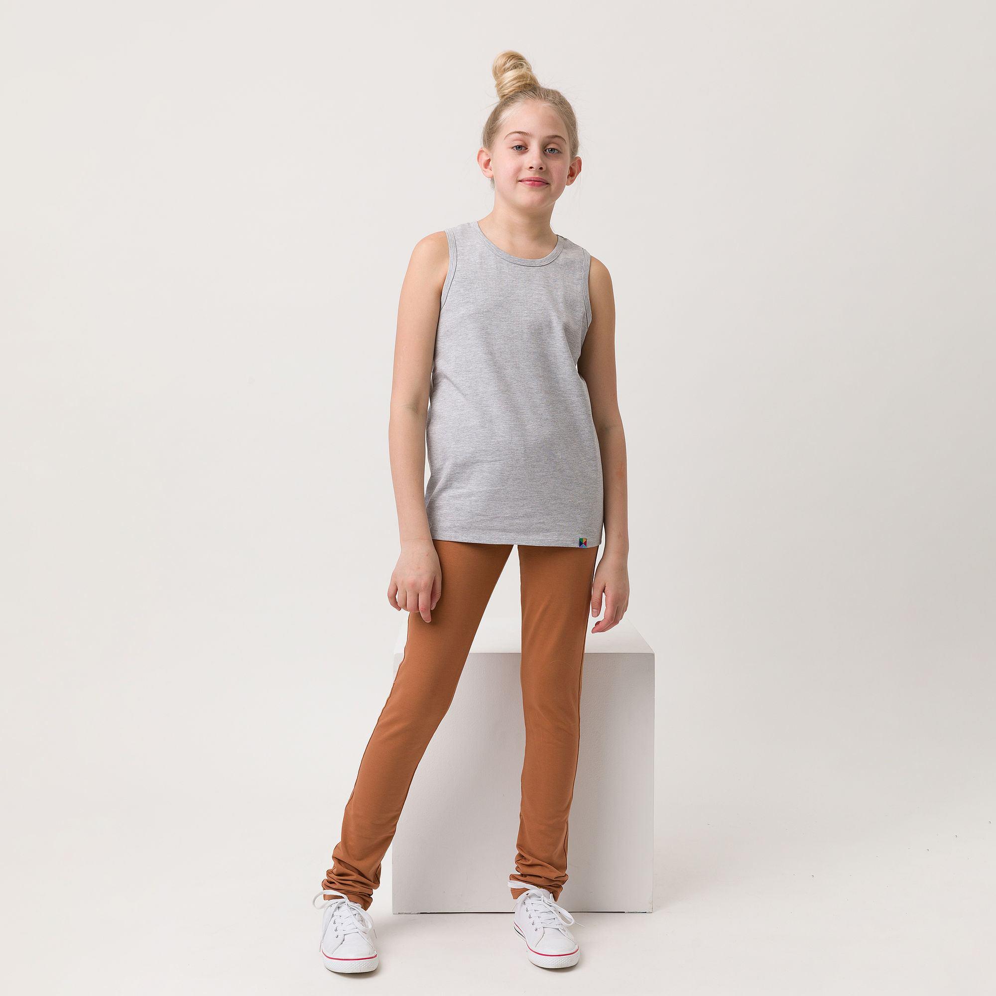 Grey melange tank top Junior