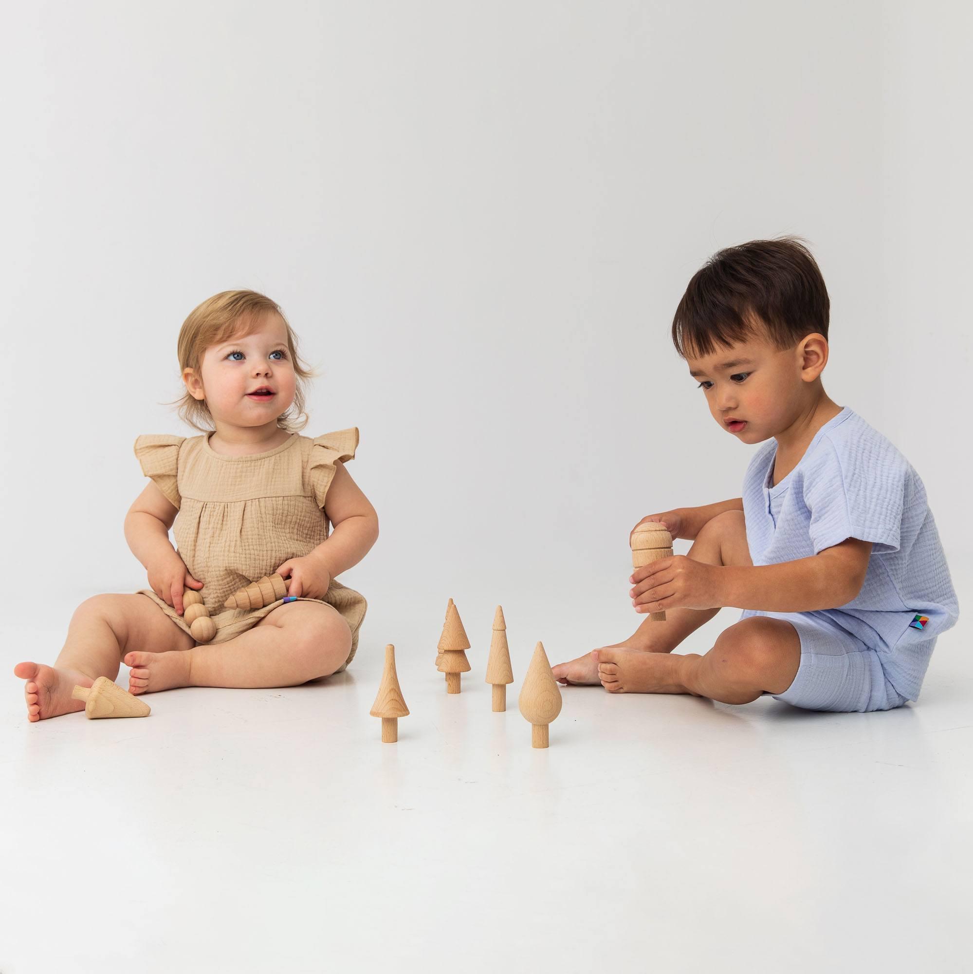 Light blue muslin shirt Baby