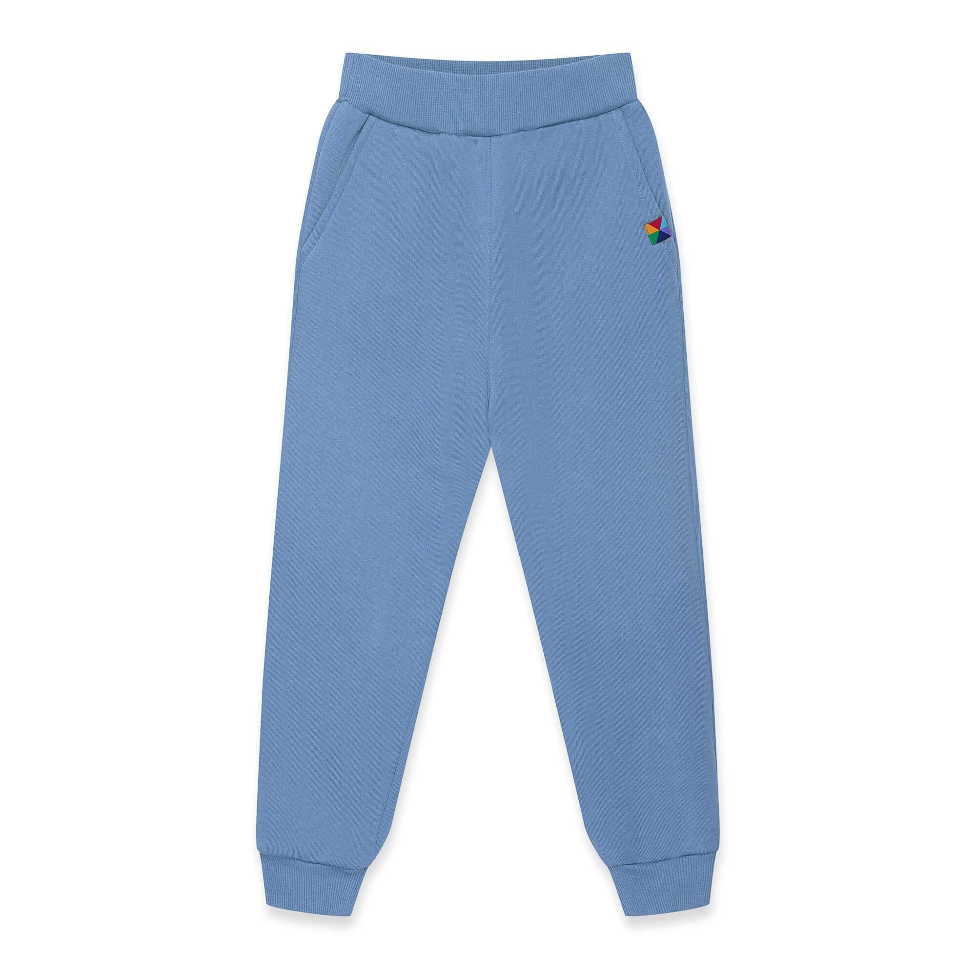 Sky blue fleece-lined joggers kids