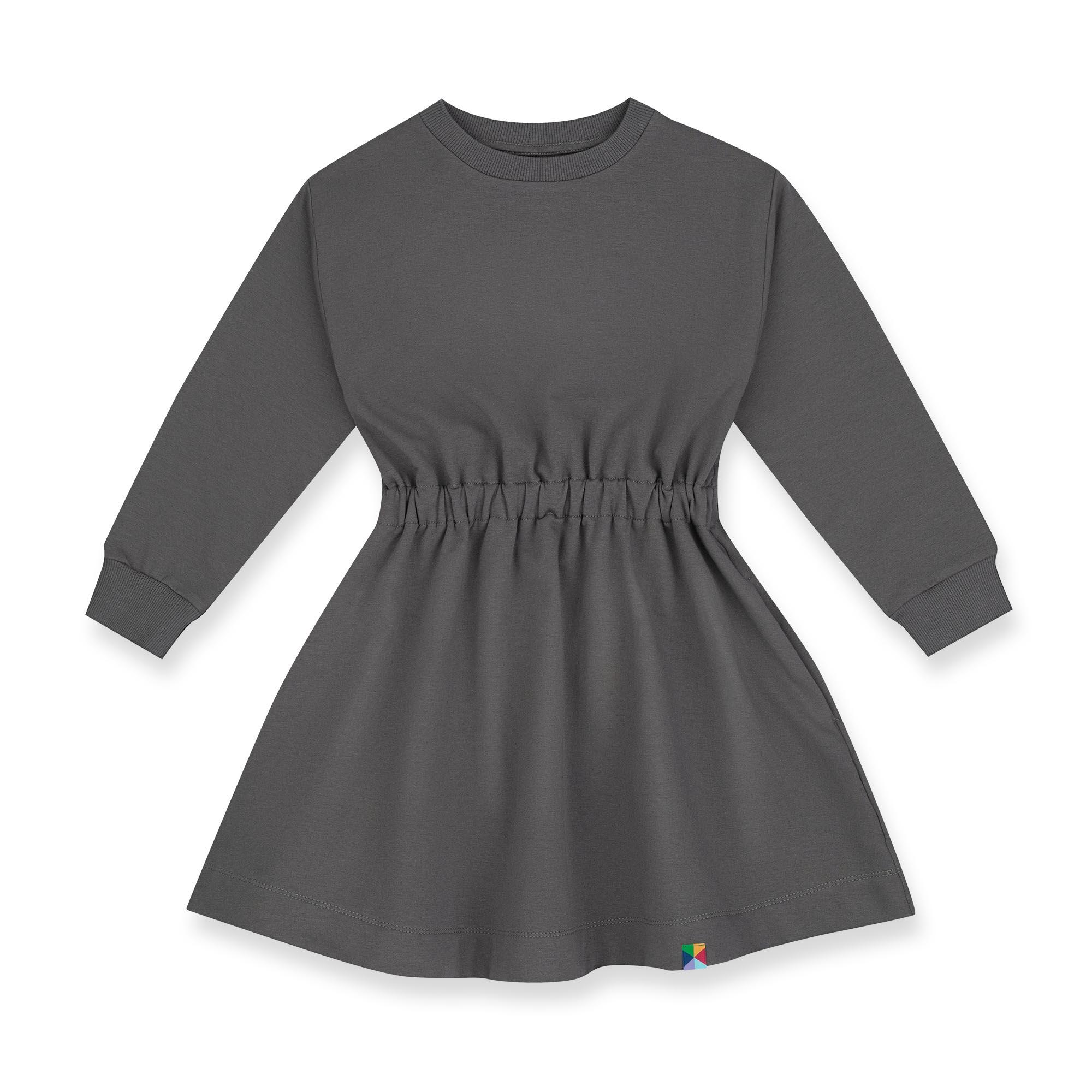 Graphite fleece longsleeve dress